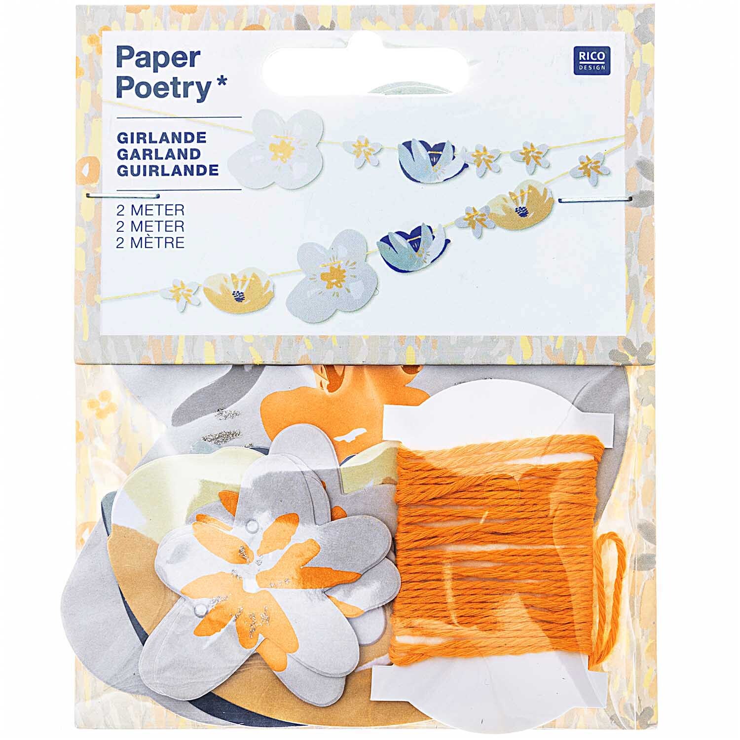 Paper Poetry Girlande Crafted Nature blau 2m Paper Poetry Girlande Crafted Nature blau 2m