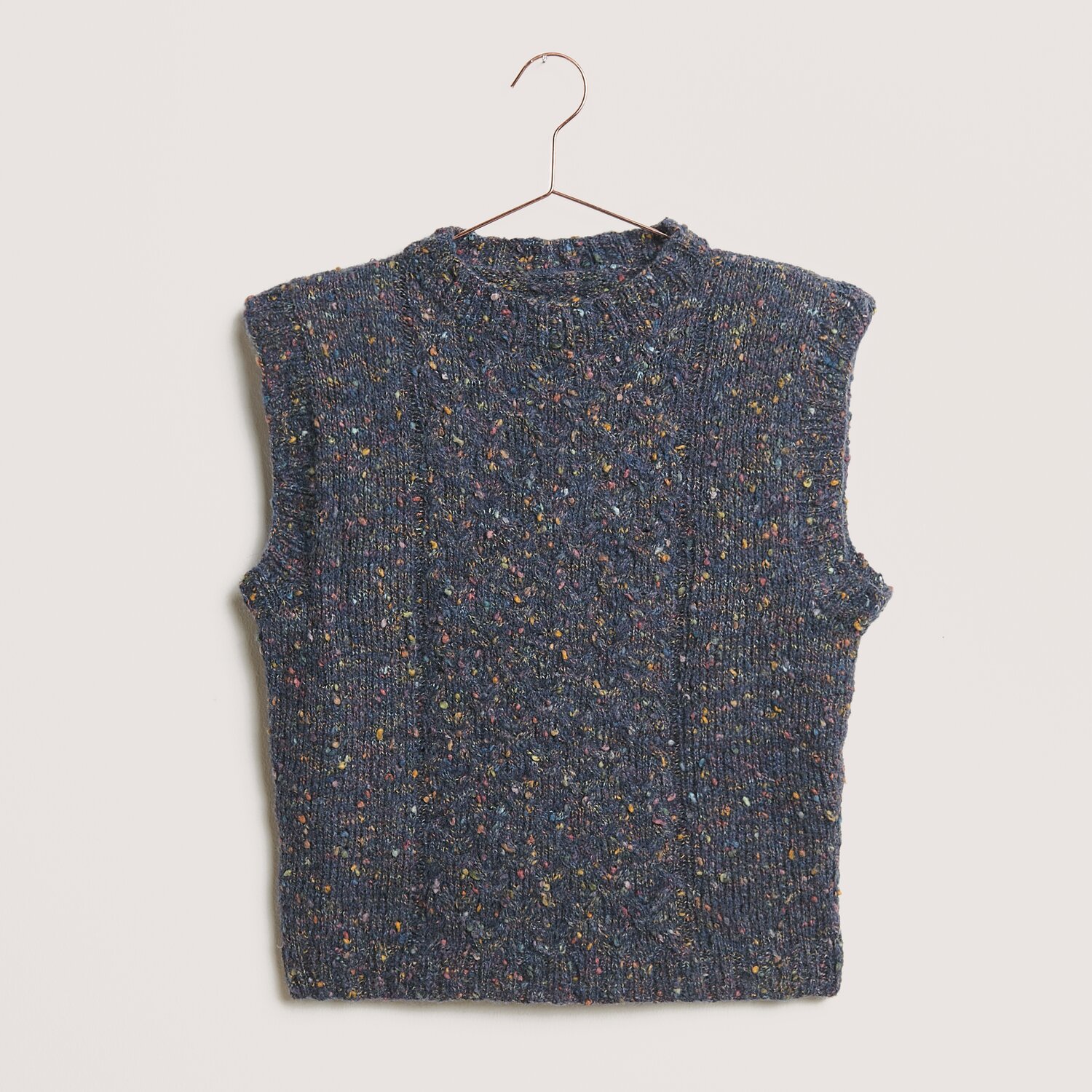Gestrickter Pullunder in blau