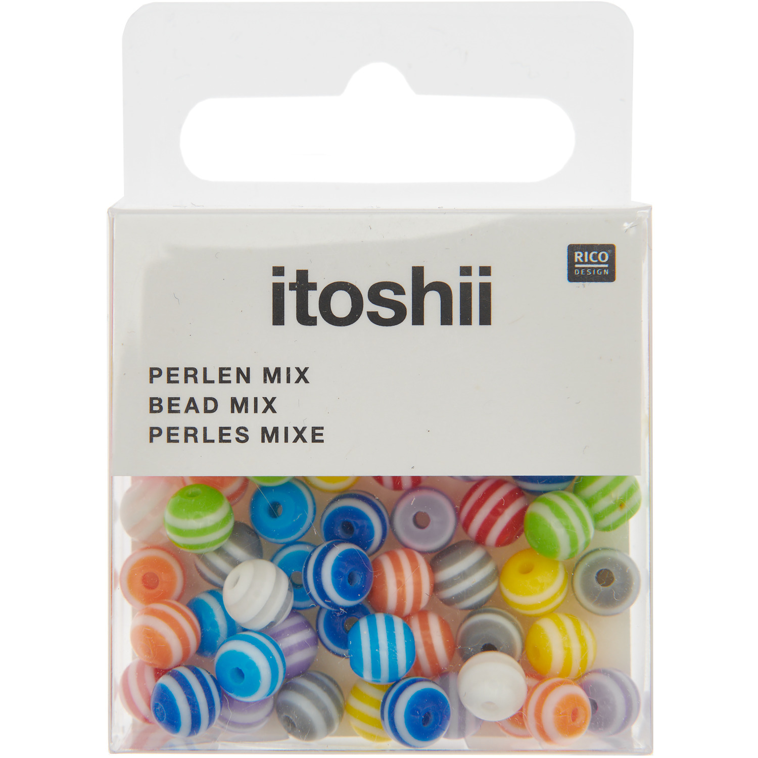 itoshii Gestreifte Perlen multi stripe Mix 6mm 65 Stück itoshii Gestreifte Perlen multi stripe Mix 6mm 65 Stück