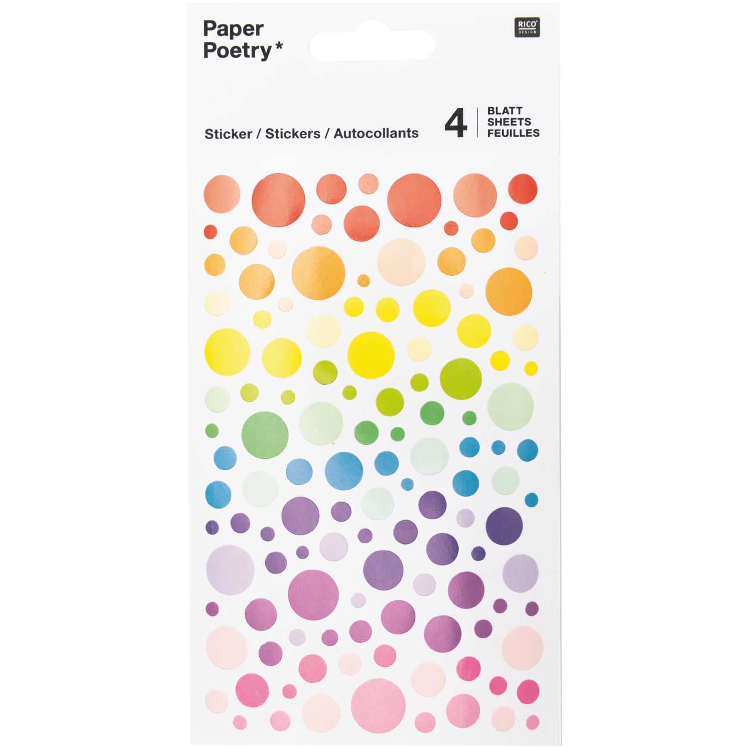 Paper Poetry Sticker Kreise mehrfarbig 10x19cm 4 Bogen Paper Poetry Sticker Kreise mehrfarbig 10x19cm 4 Bogen