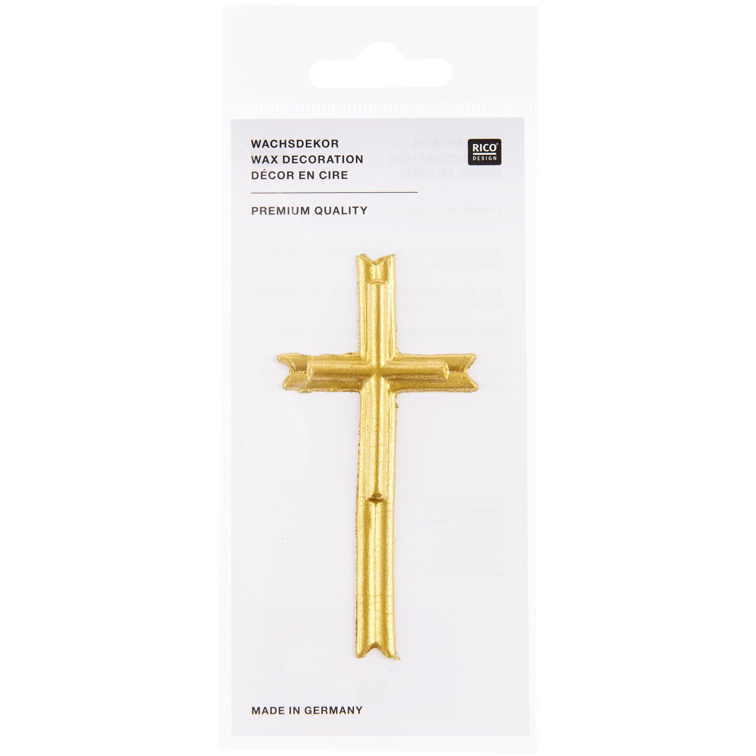 Wachsdekor Kreuz Gold von Rico Design