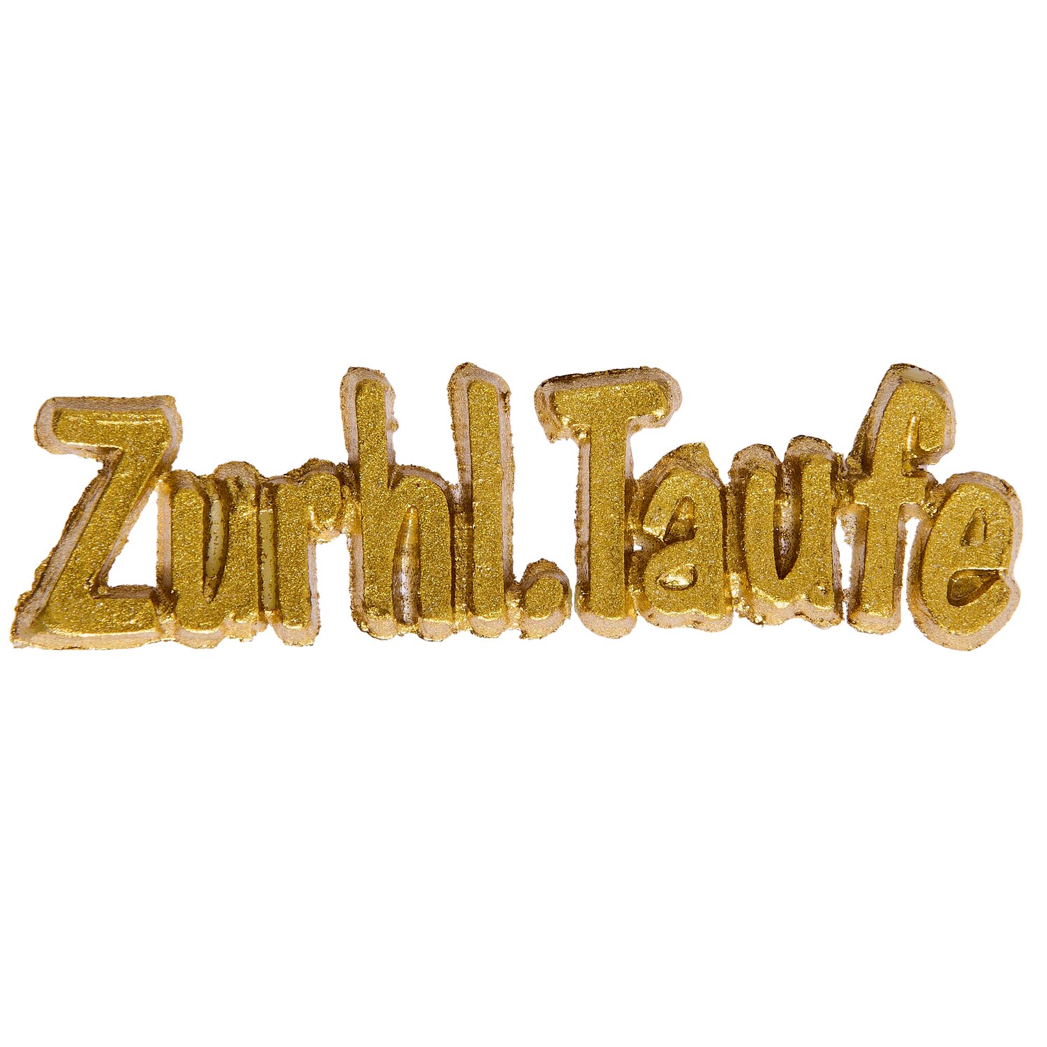 Wachsdekor Schriftzug Zur hl. Taufe, gold von Rico Design