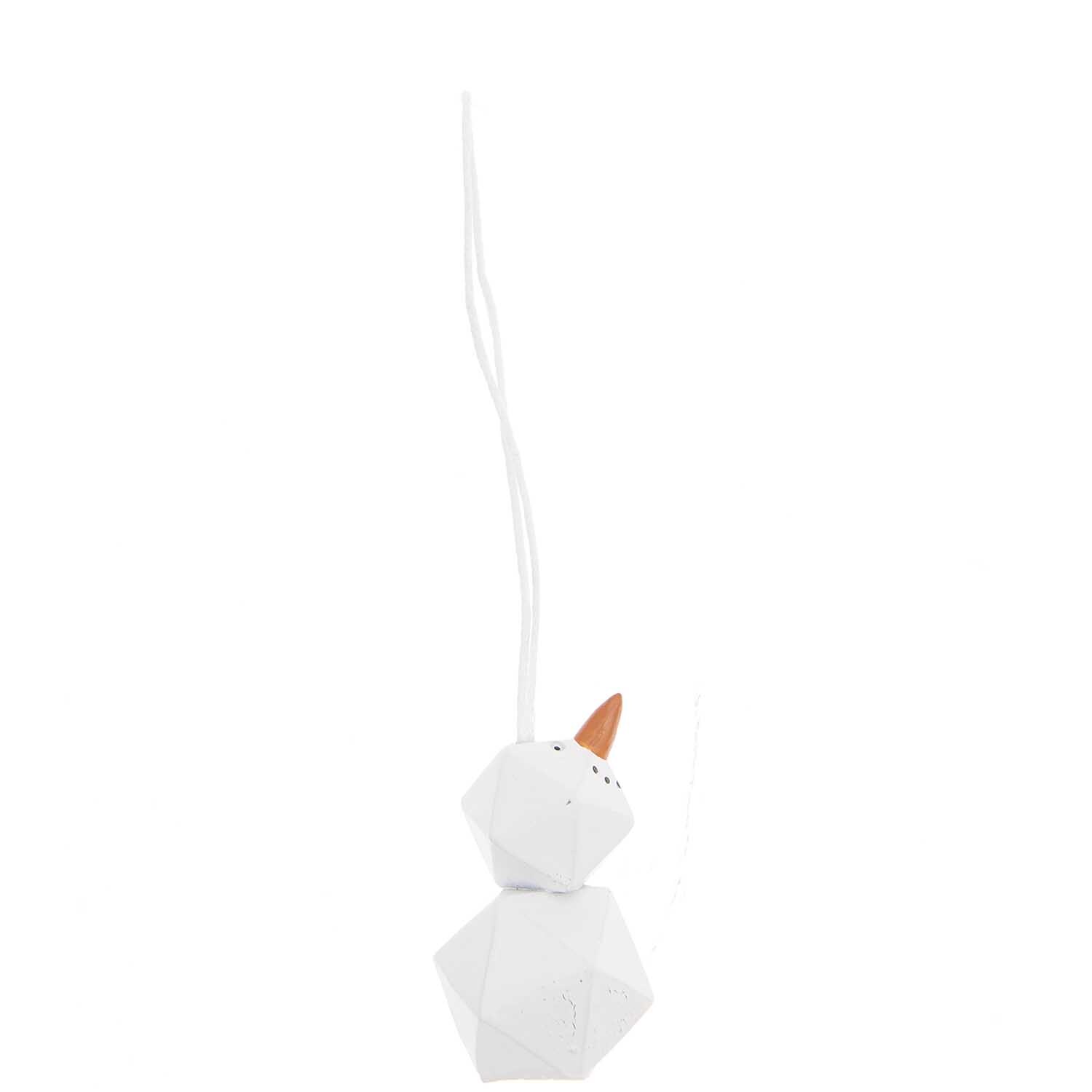 Hänger Schneemann Polyresin weiß 5cm Hänger Schneemann Polyresin weiß 5cm