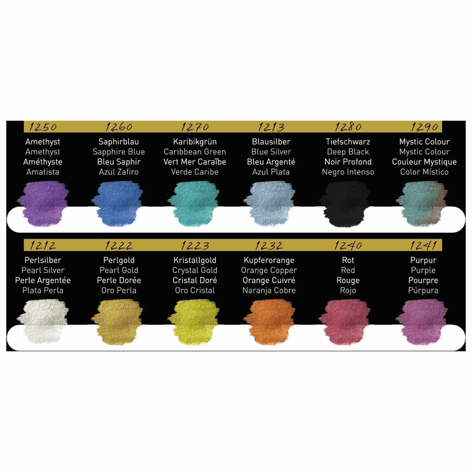 Perlglanzfarben Rainbow im Metallkasten 12 Farben Perlglanzfarben Rainbow im Metallkasten 12 Farben
