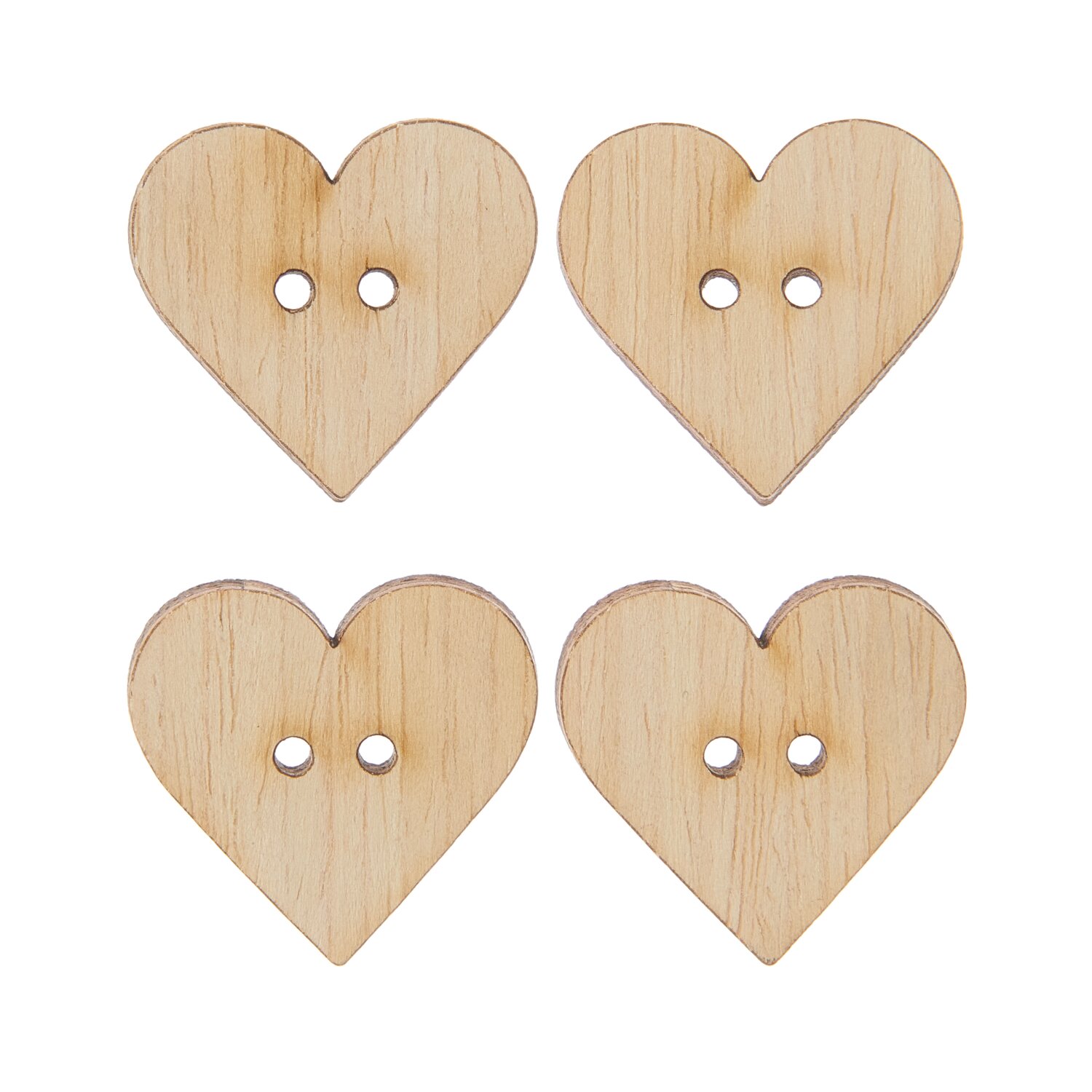 Holzknöpfe Herzen 4 Stück von Rico Design