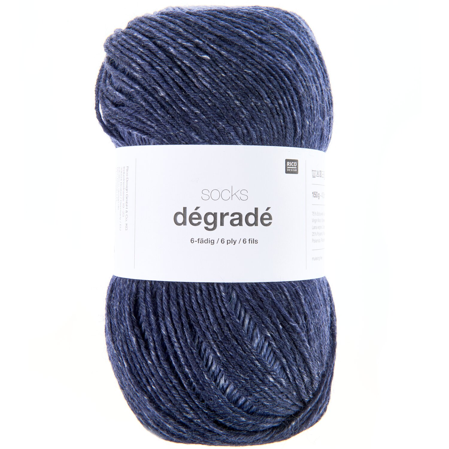Socks Dégradé 6-fädig 150g 400m Farbe Marine von Rico Design