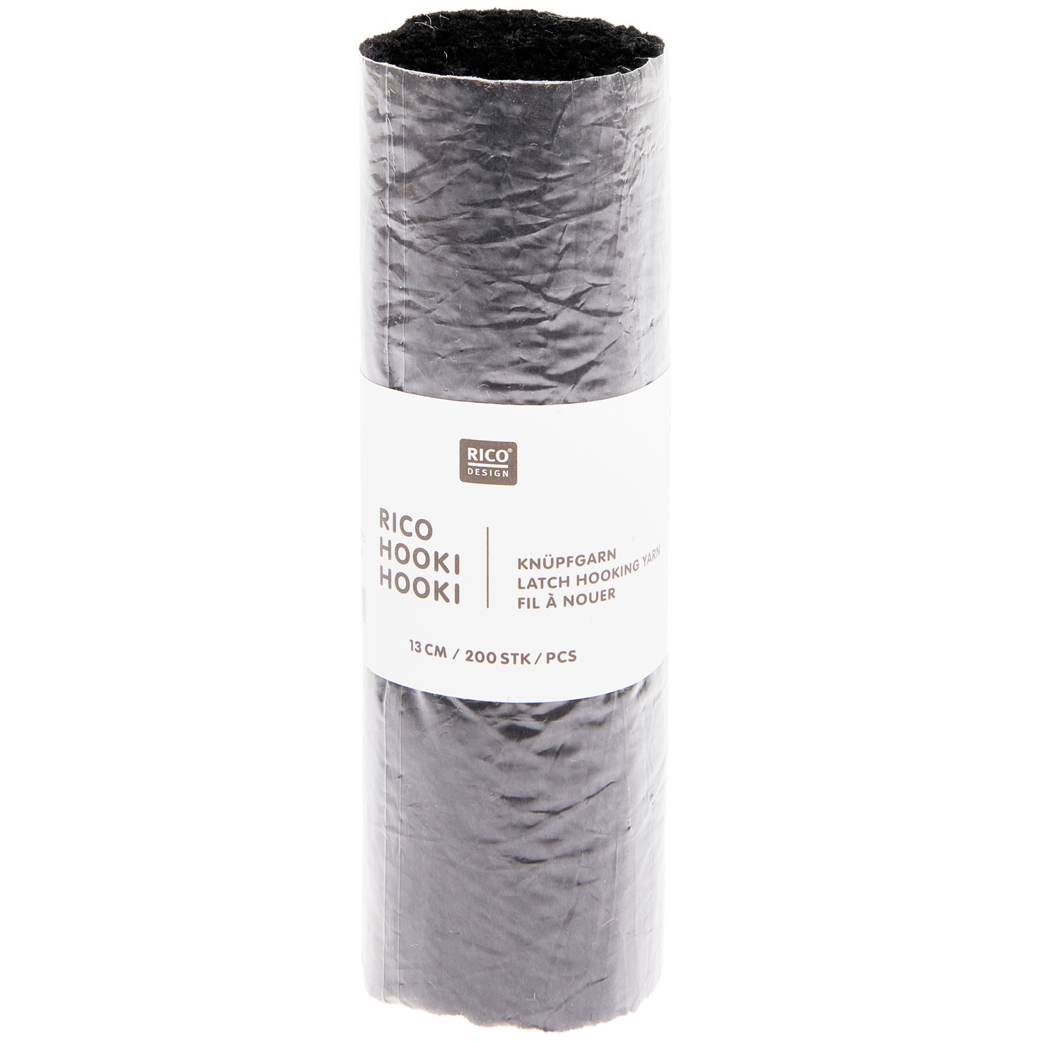 Rico Design Rico Hooki Hooki Knüpfgarn Schwarz