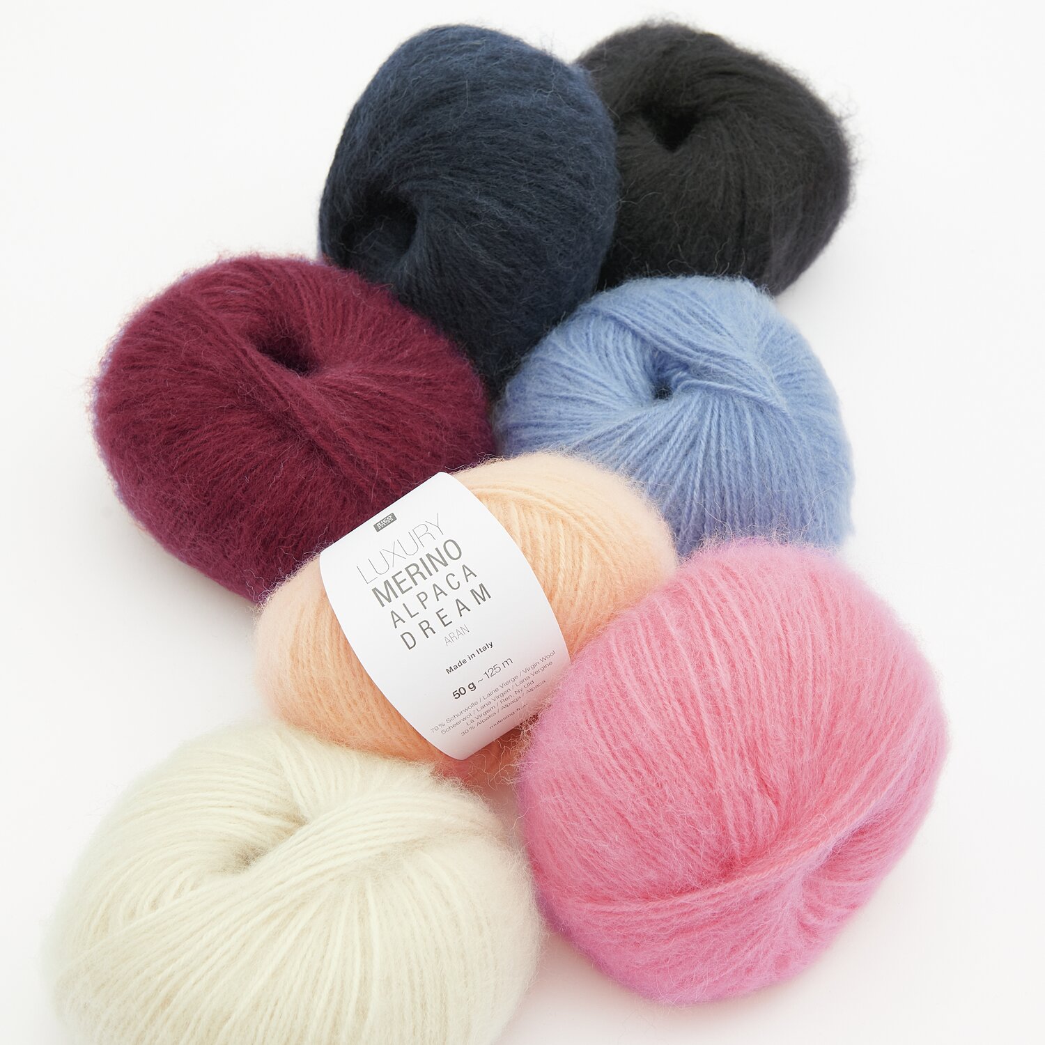 Luxury Merino Alpaca Dream aran 50g 125m Farbe Marine von Rico Design