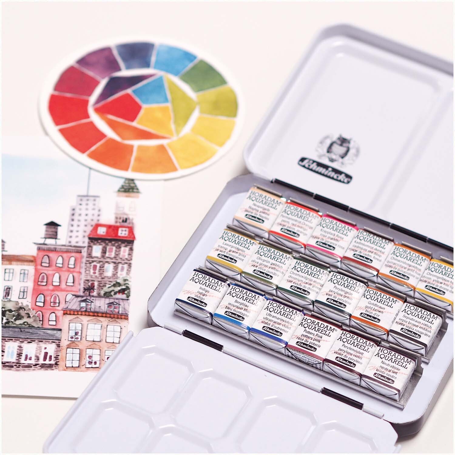Schmincke Horadam Aquarellkasten 18x halbe Näpfe Schmincke Horadam Aquarellkasten 18x halbe Näpfe
