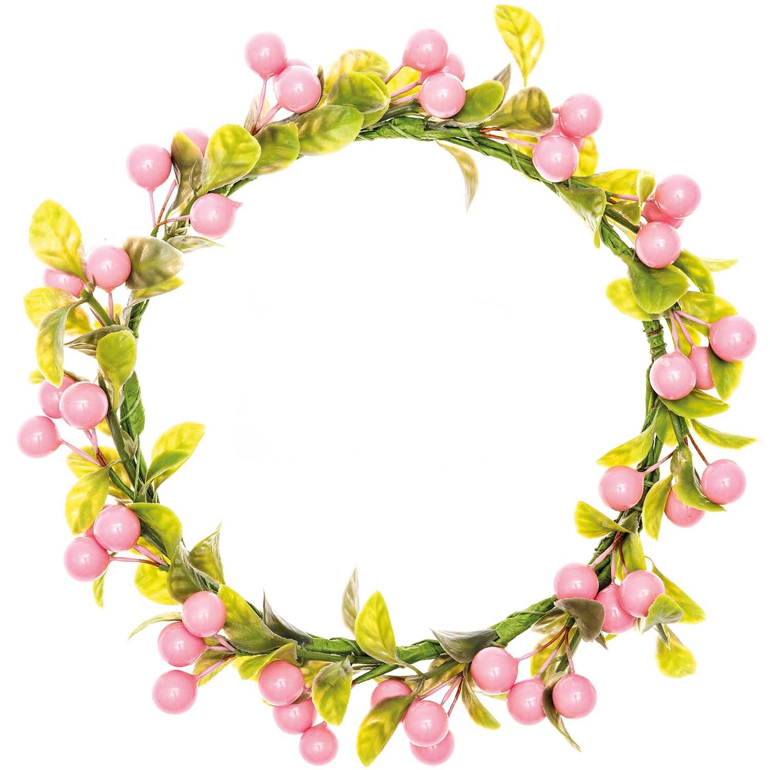 Kranz Beeren & Blätter rosa 9cm von Rico Design