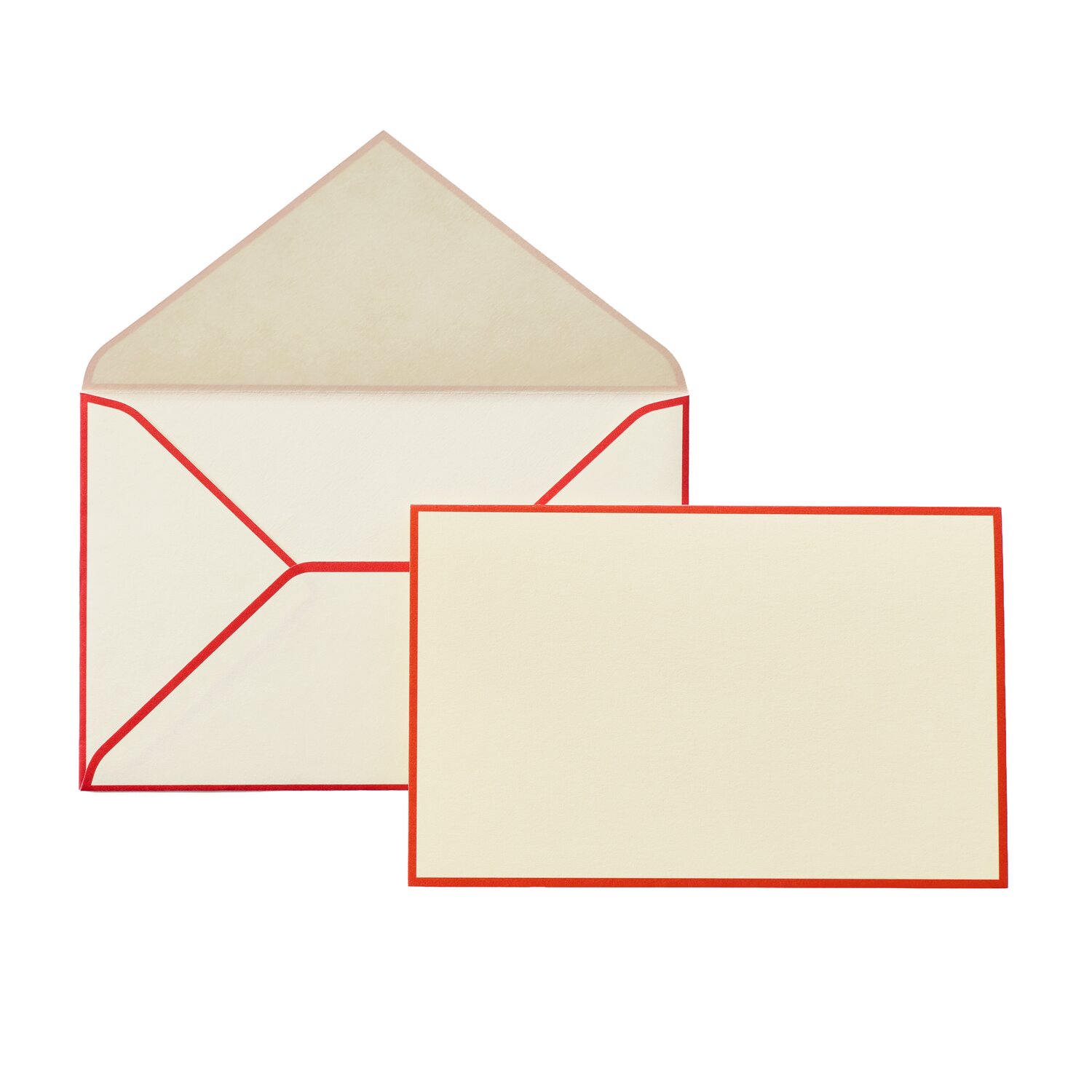Premium Kartenset Creme 13,8x9cm Farbe Rot von Rico Design