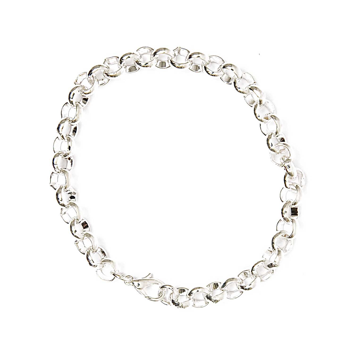 Perlenarmband versilbert 23cm