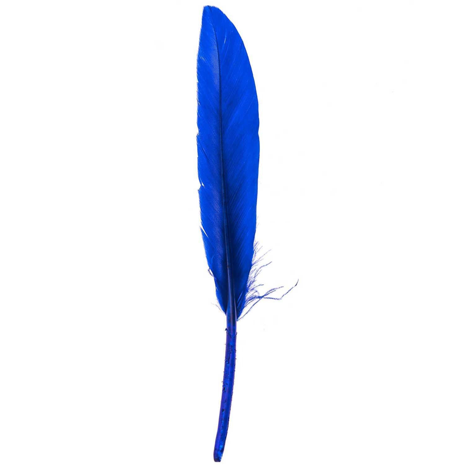 Federn 24 Stück: Eine einzelne blaue Feder von idee. Creativmarkt, ideal für kreative Projekte.