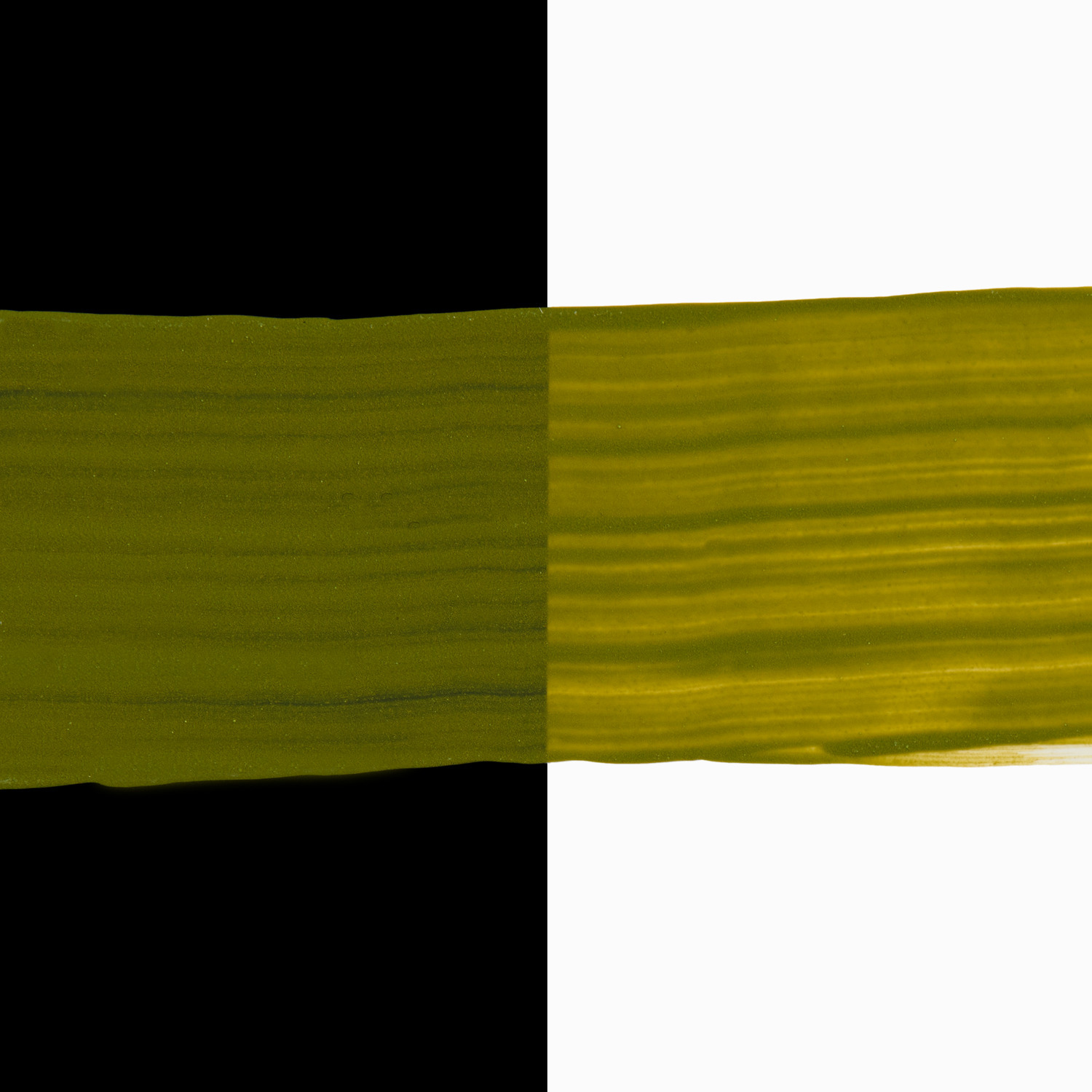 Home Acrylic Acrylini Acrylfarbe in Khaki, 82ml. Grüne Farbe auf schwarzem und weißem Hintergrund.