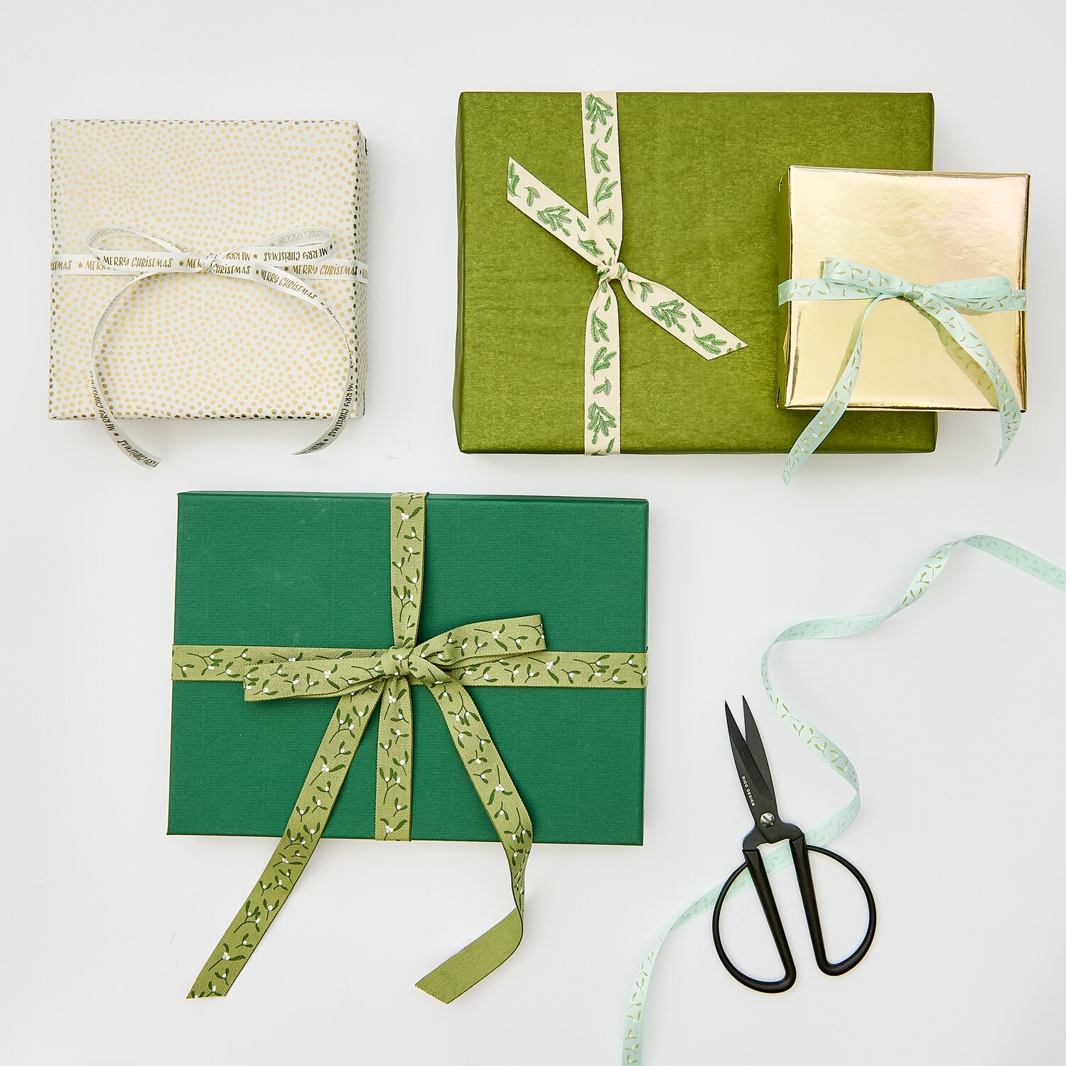 Geschenkband-Set Advent Advent Grün 4 Stück von Rico Design