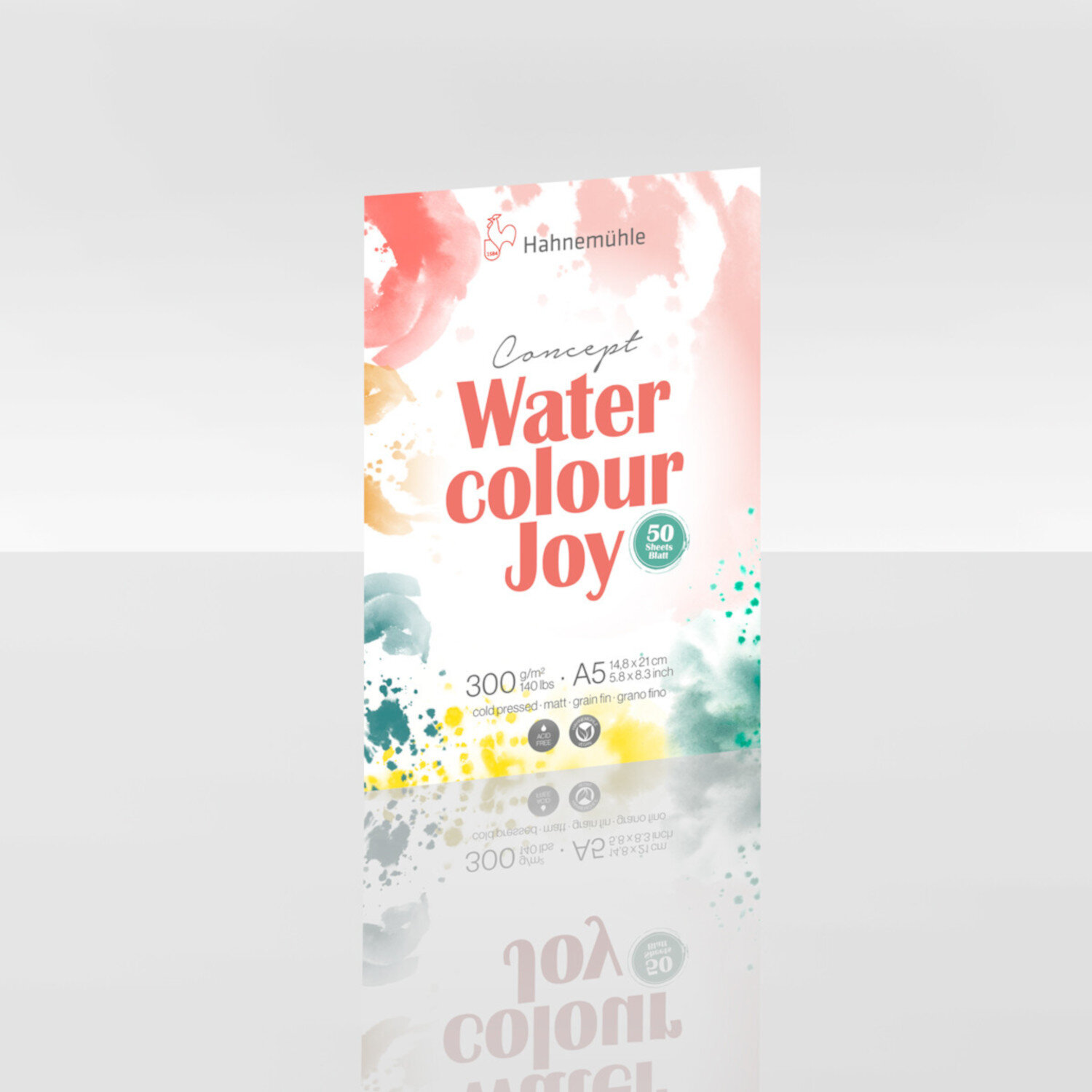 Aquarellblock Watercolour JOY 300g/m² 50 Blatt Format A5 von Rico Design