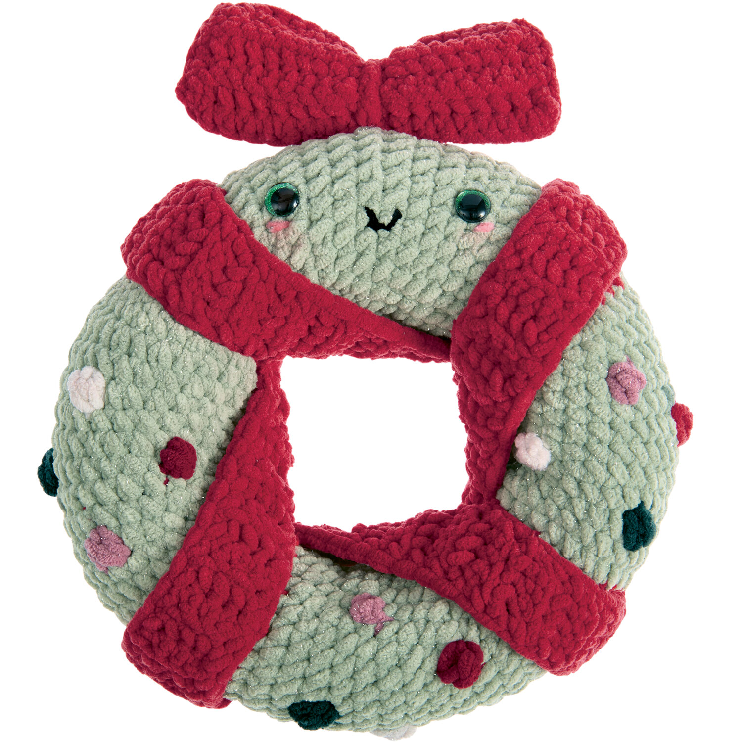Häkelanleitung Weihnachtskranz aus Chenillove von idee. Creativmarkt 