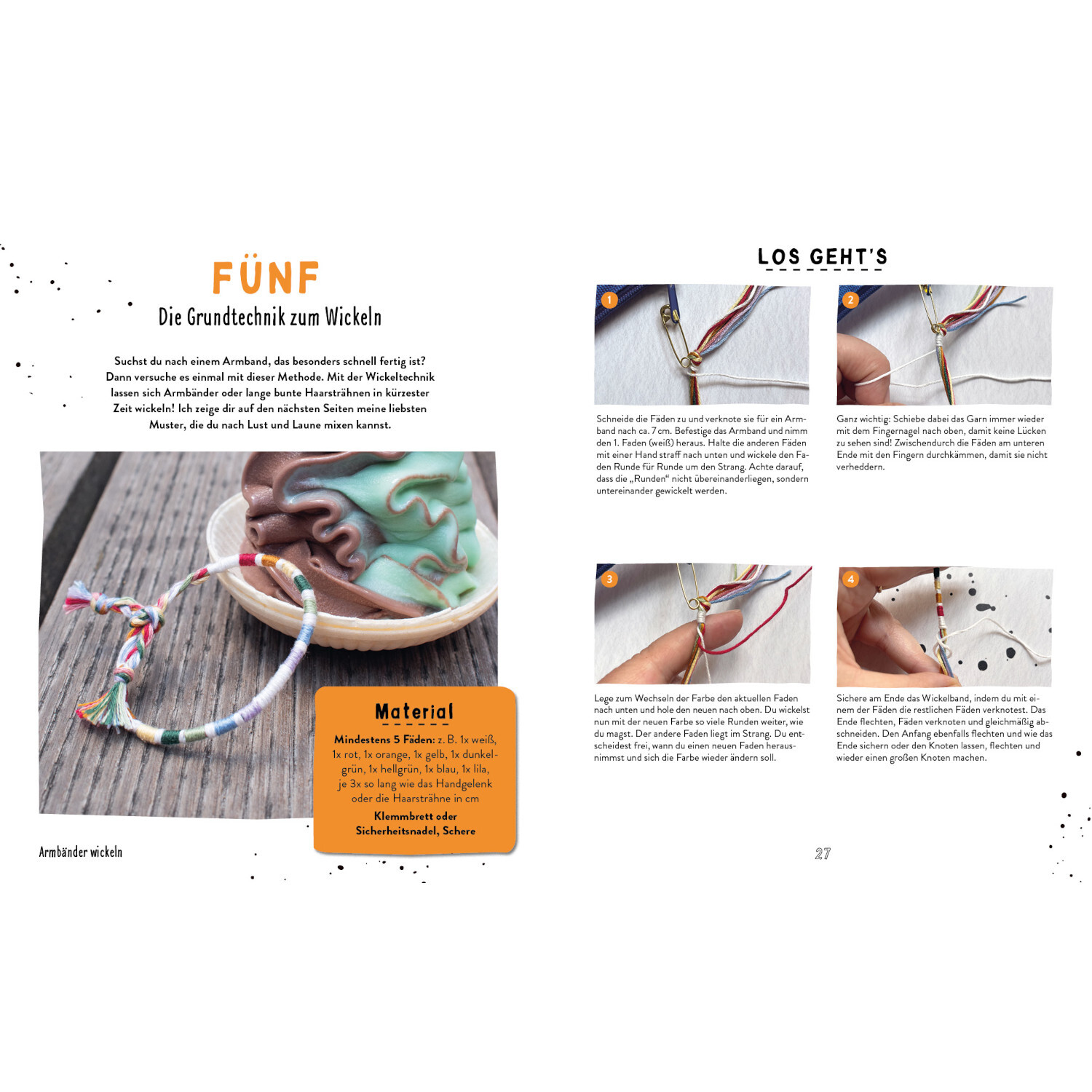 Armbänder für mich und meine Freund*innen von Edition Michael Fischer  Armbänder für mich und meine Freund*innen: Anleitung zur Wickeltechnik mit bunten Fäden.