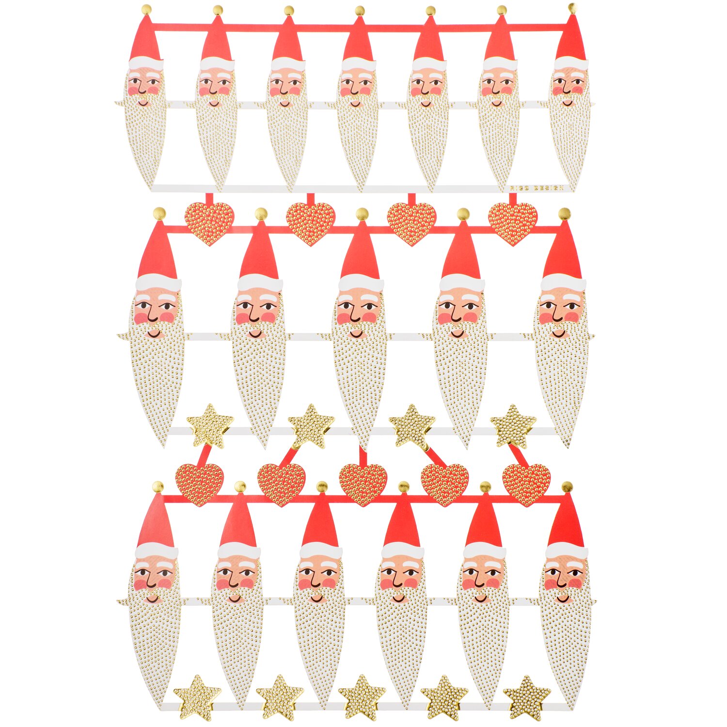 Paper Poetry Glanzbilder Advent Weihnachtsmann 1 Bogen von Rico Design