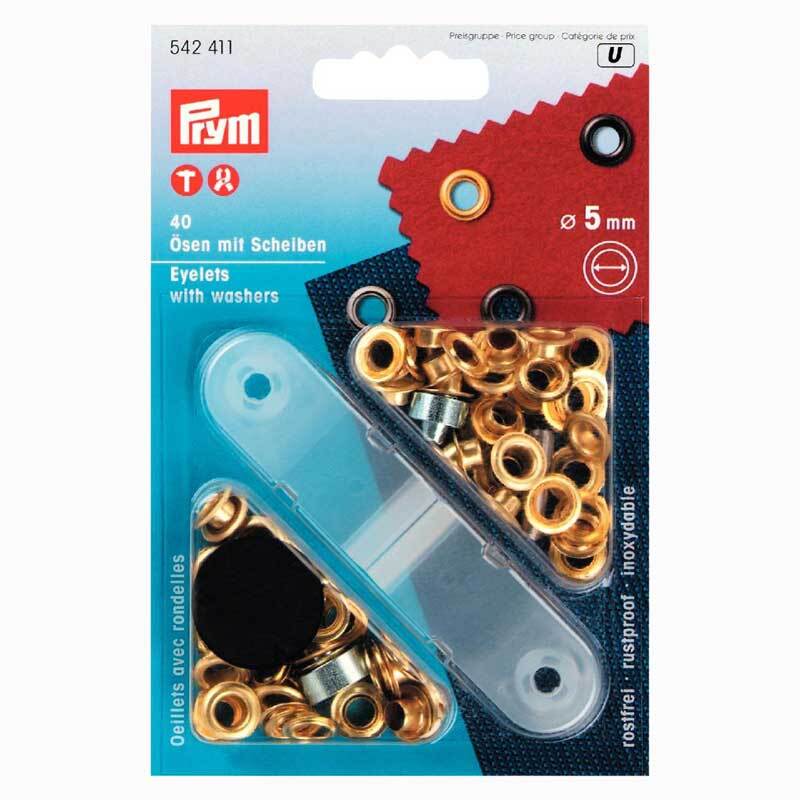 Ösen mit Scheiben gold 5mm 40 Stück