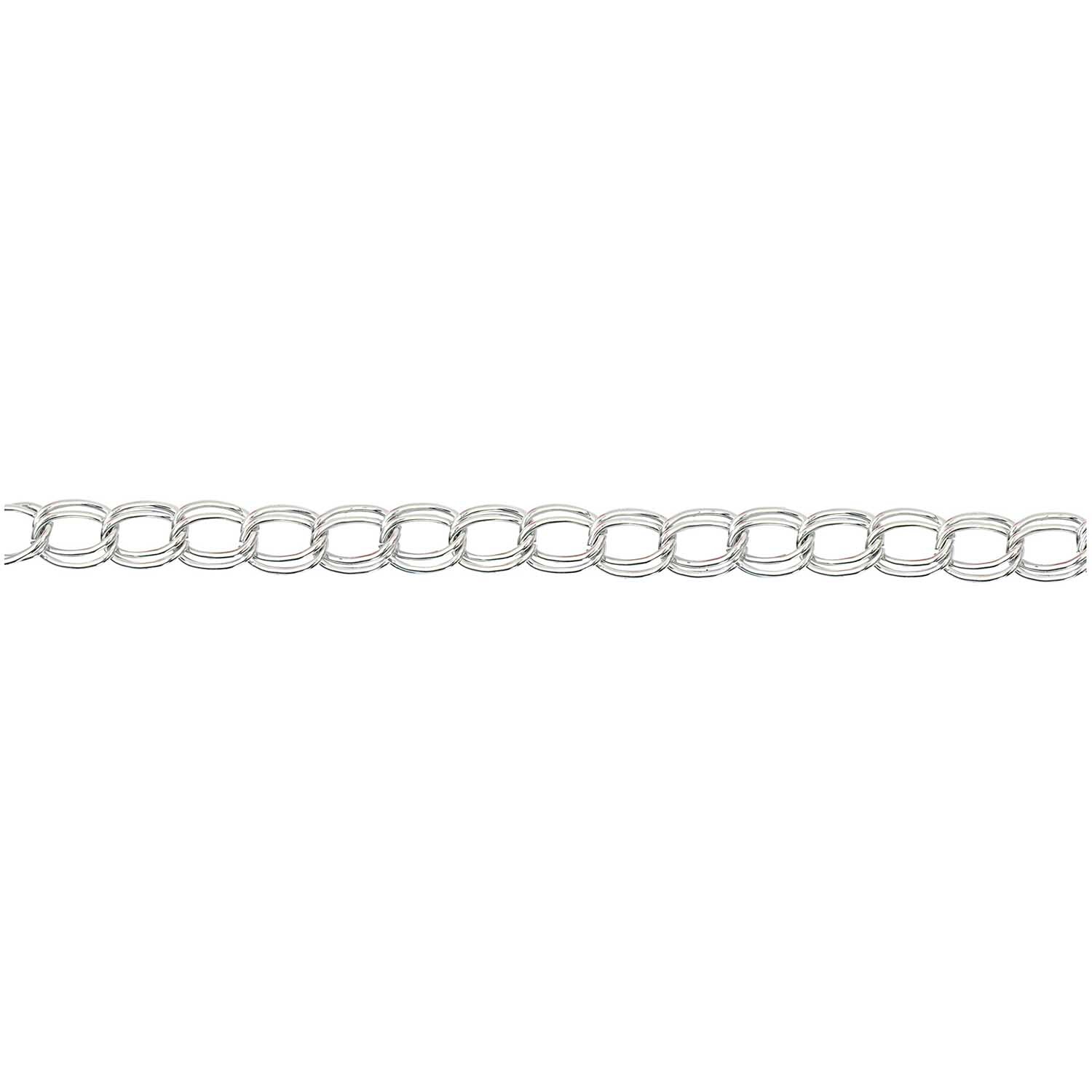 Gliederkette silber 23-24mm 1m, Rico Design. Elegante Kette in Silber, ideal für Schmuckdesign.