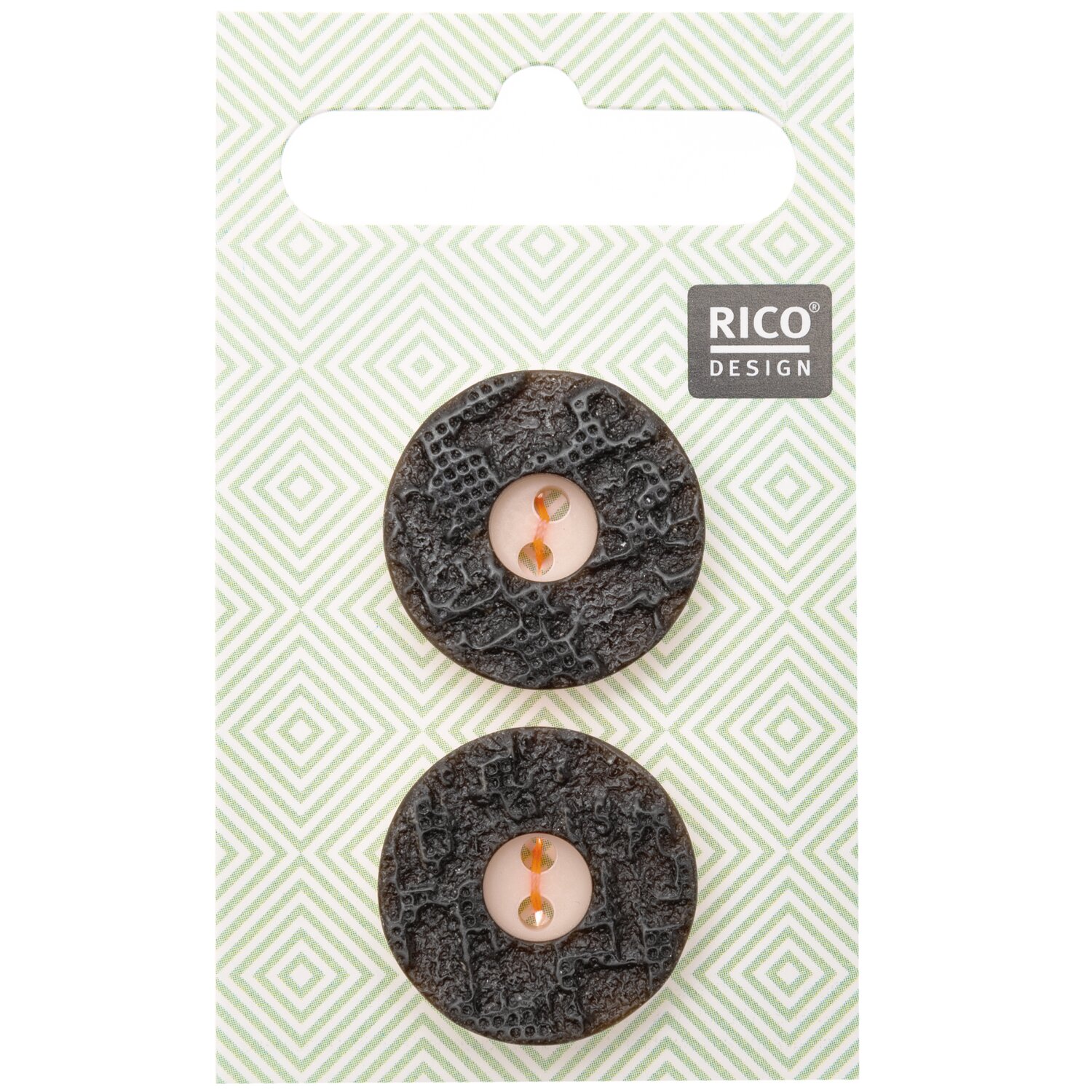 Trachtenknöpfe Hirschhornoptik 2,2cm 2 Stück von Rico Design