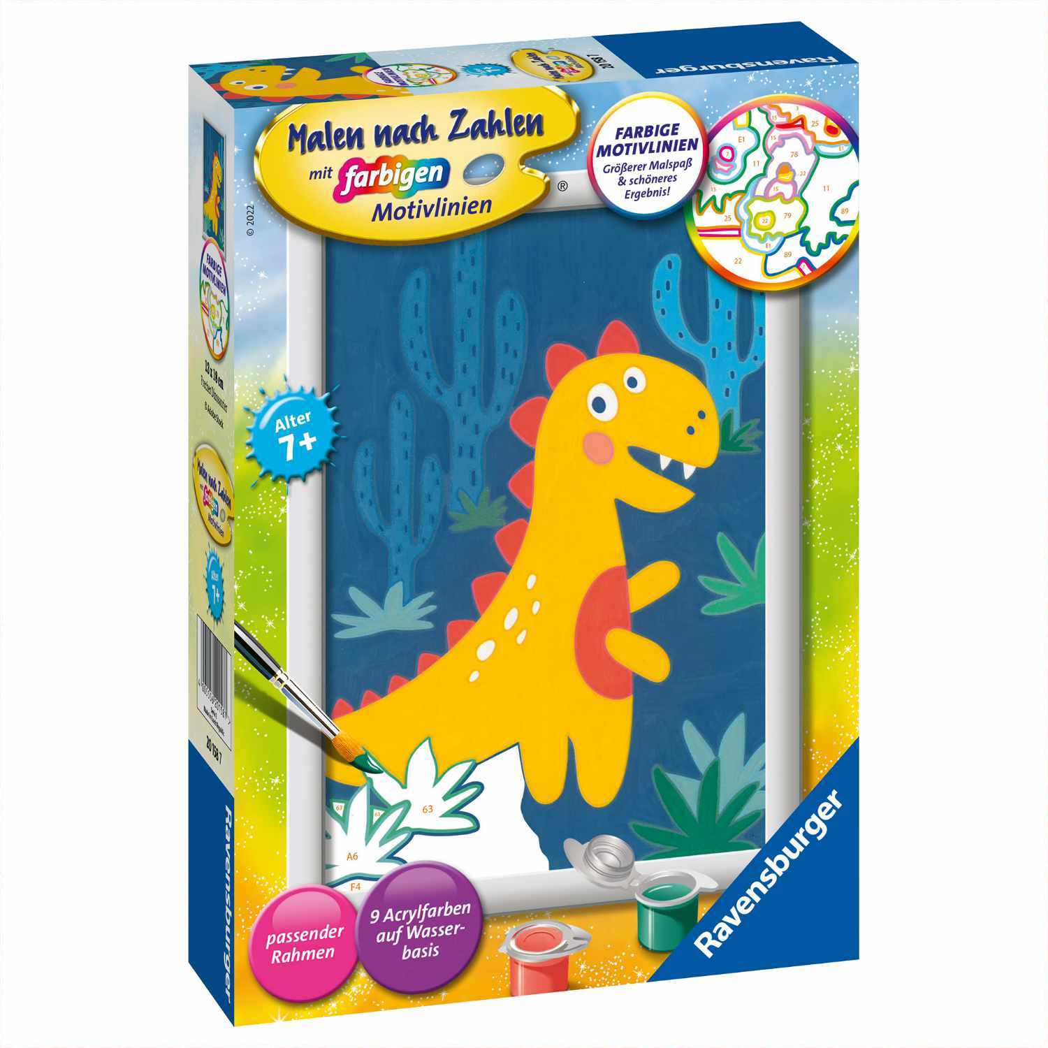Malen nach Zahlen Frecher Dinosaurier