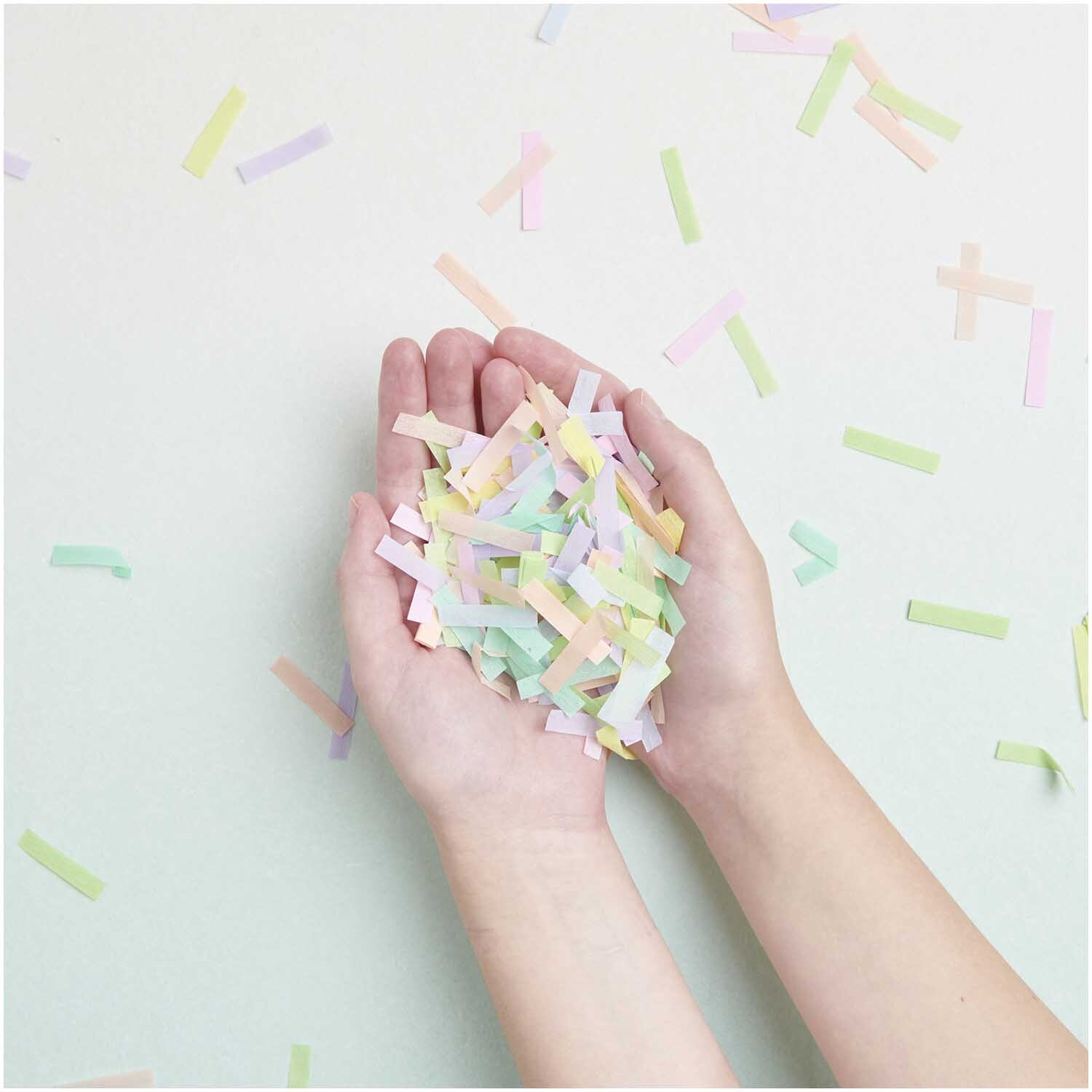 Krepp-Konfetti Regenbogen Pastell Mix Krepp-Konfetti Regenbogen Pastell Mix