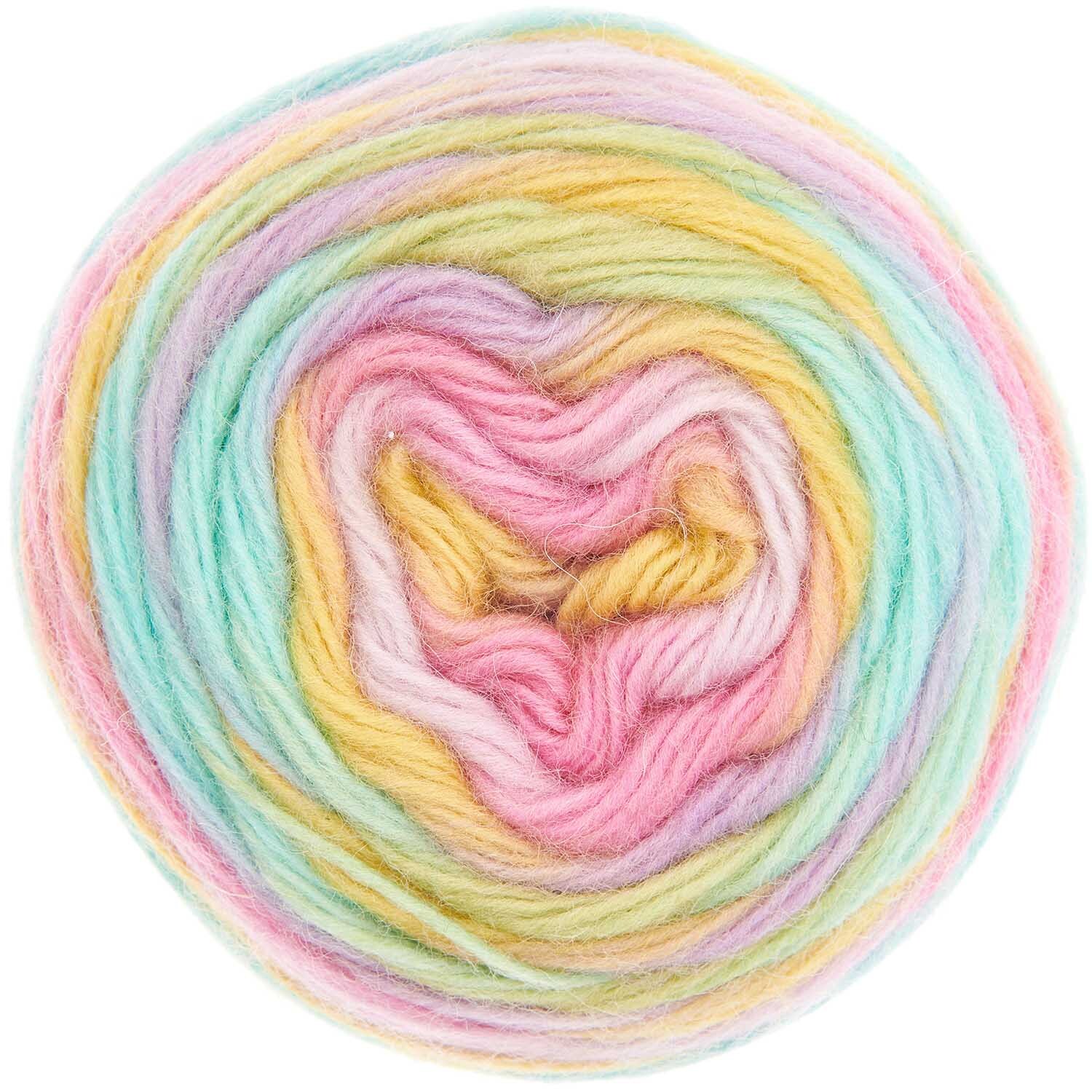 Superba Twirl 4fädig: Weiches Garn in Pastelltönen, ideal für Strickprojekte. 100g, 390m.