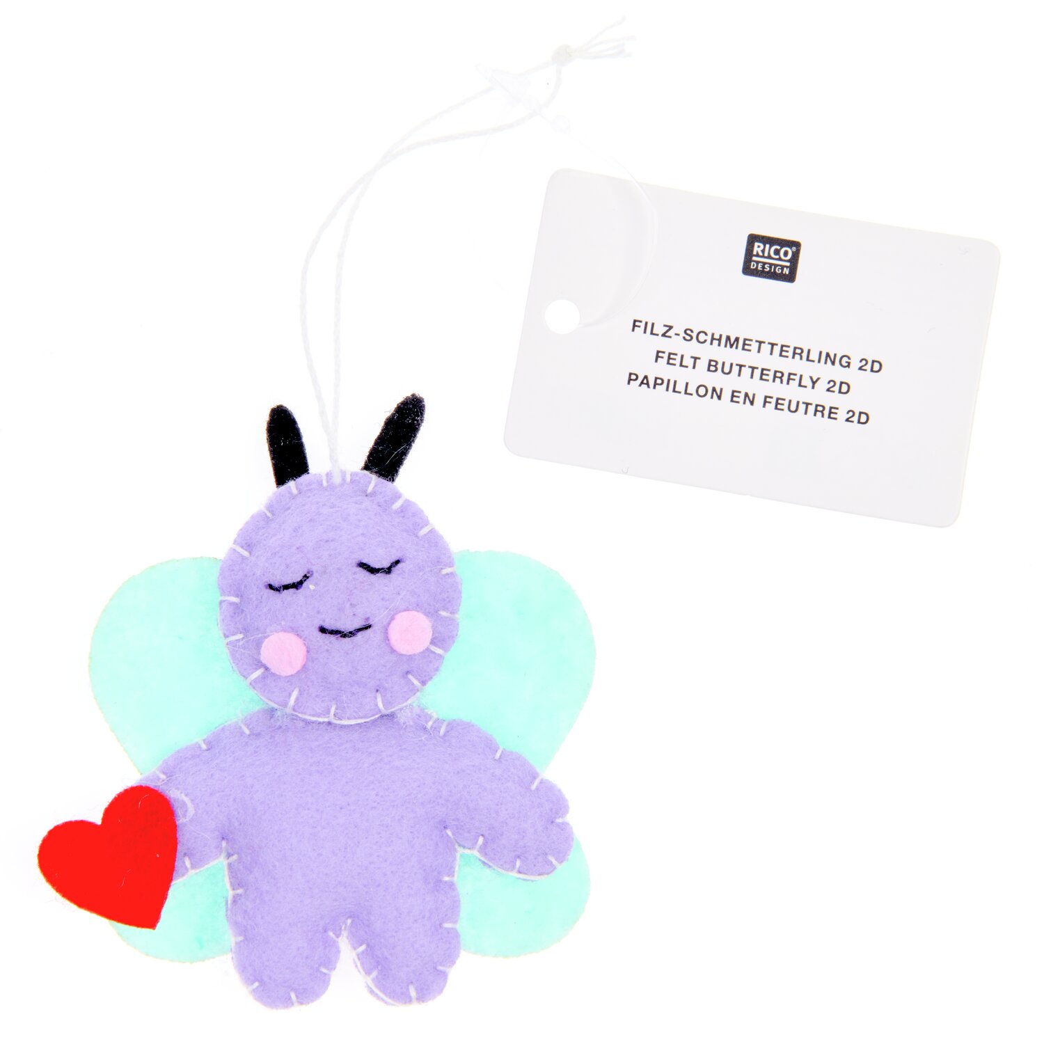 Aufhänger Filz-Schmetterling 2D Lila 7x6,5x1,4cm von Rico Design