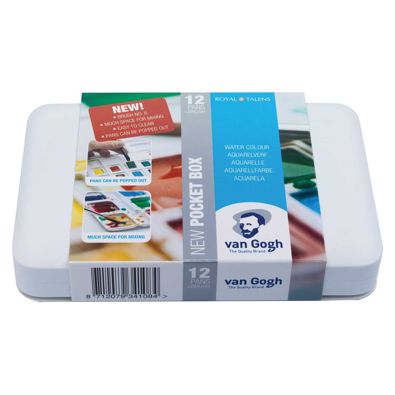 Aquarell Set mit Pinsel 12 Näpfchen Aquarell Set mit Pinsel 12 Näpfchen