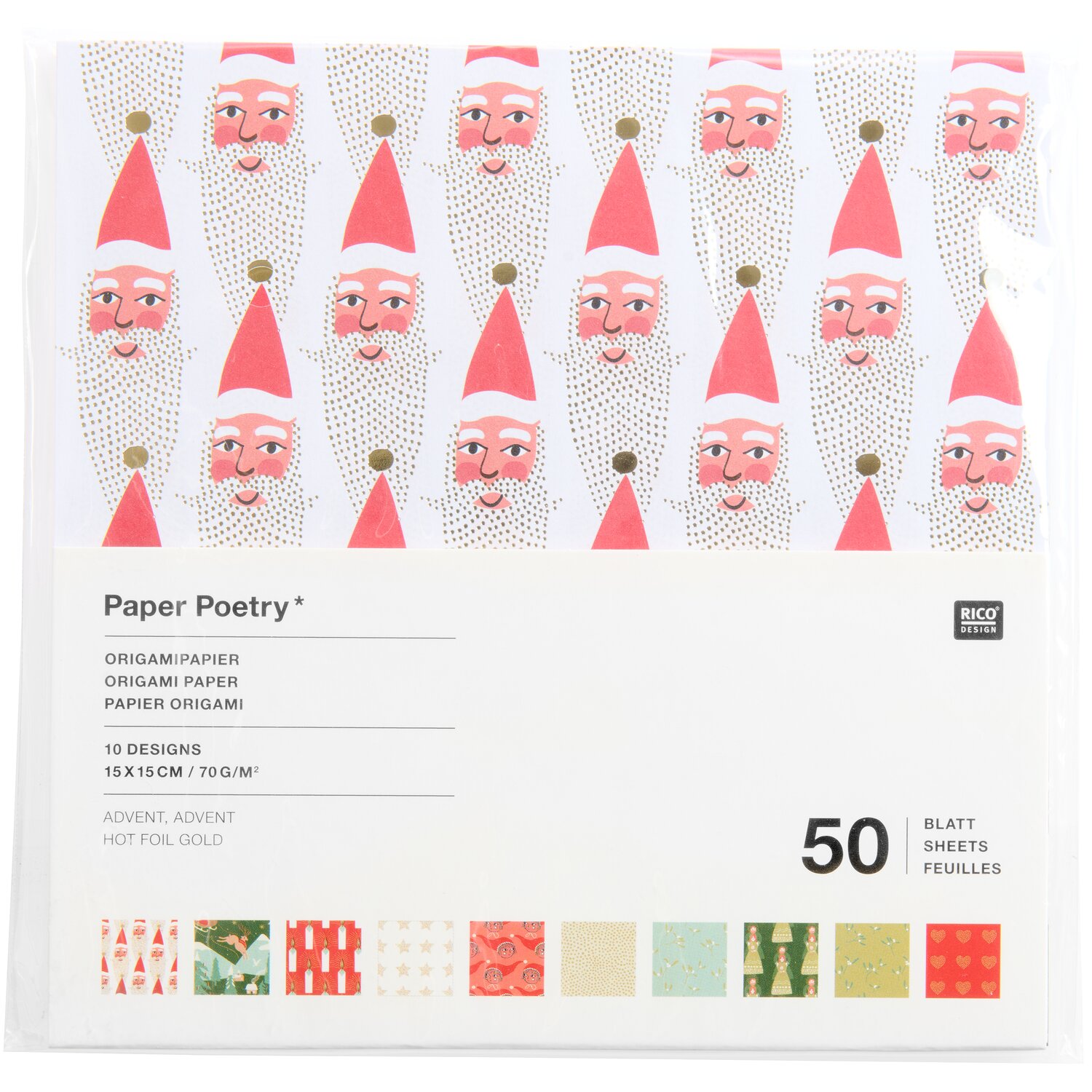 Rico Design Paper Poetry Origami Advent Advent 50 Blatt