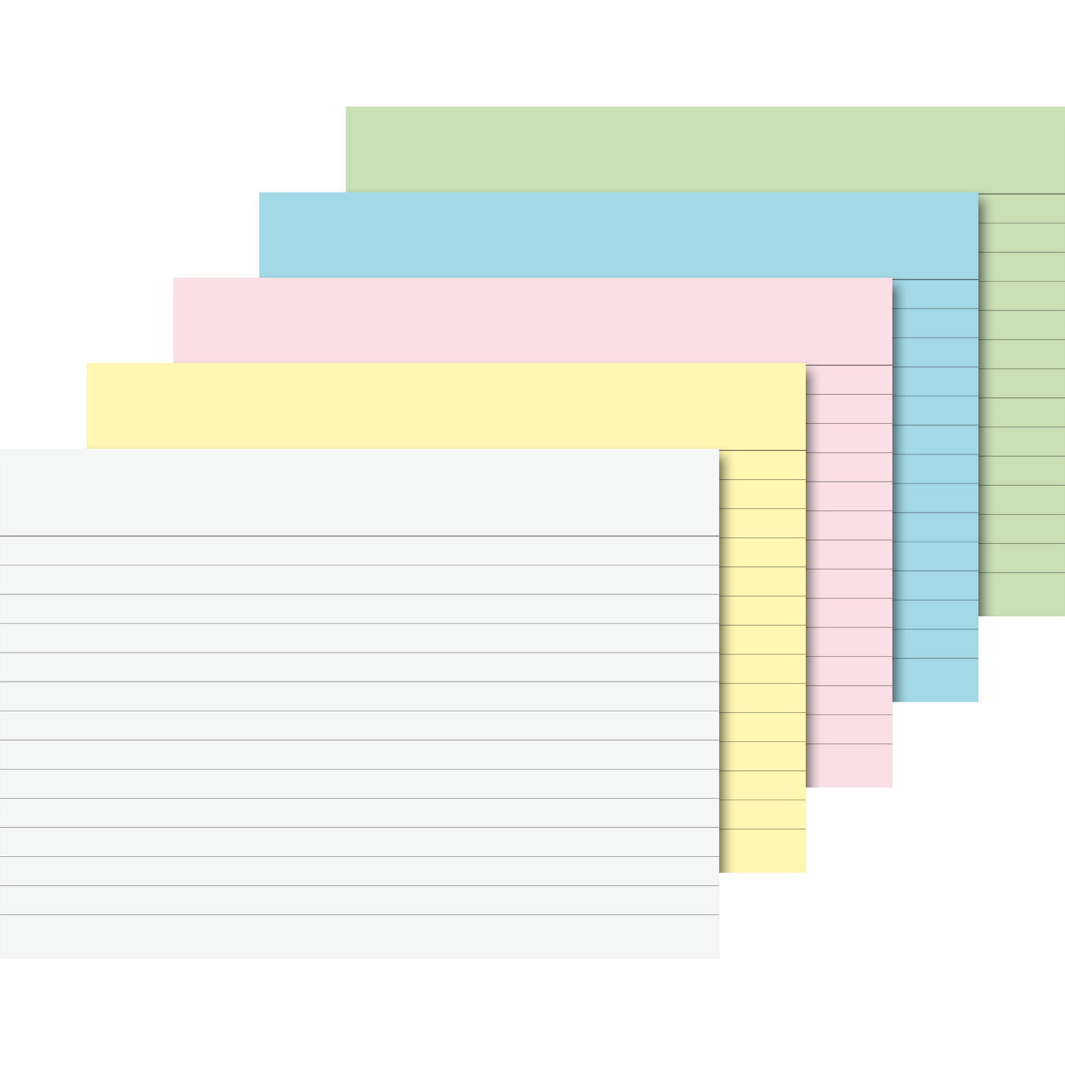 Karteikarte A6 liniert sortiert 100 Stück von Baier & Schneider 