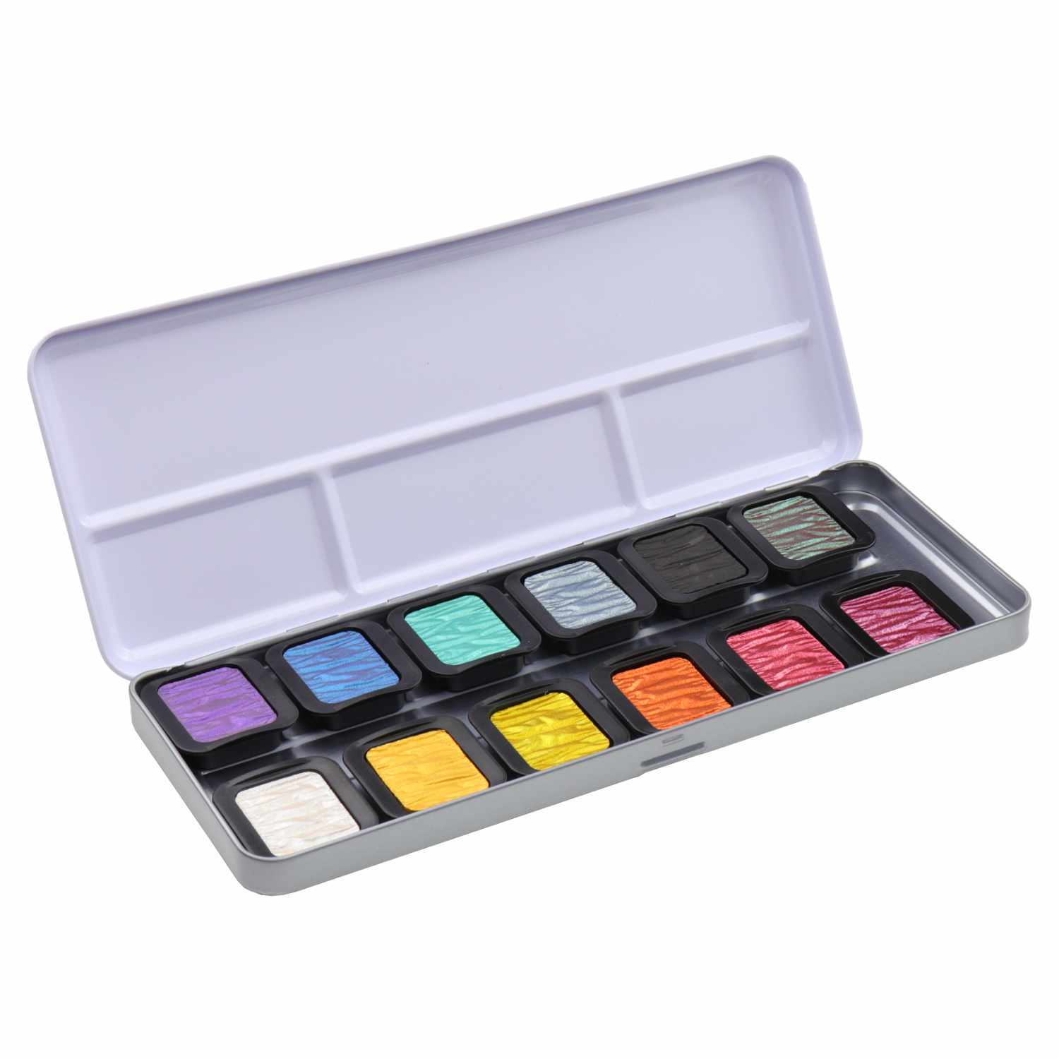 Perlglanzfarben Rainbow im Metallkasten 12 Farben
