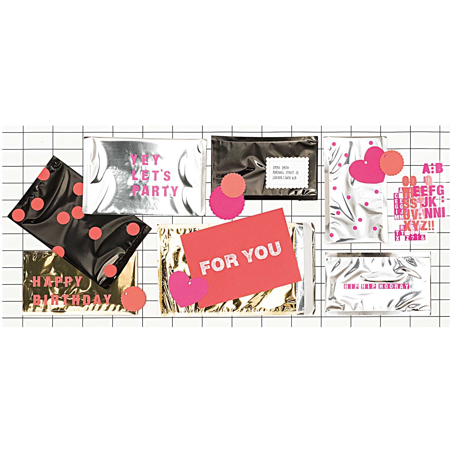 Paper Poetry Office Sticker Buchstaben pink-weiß 4 Bogen Paper Poetry Office Sticker Buchstaben pink-weiß 4 Bogen
