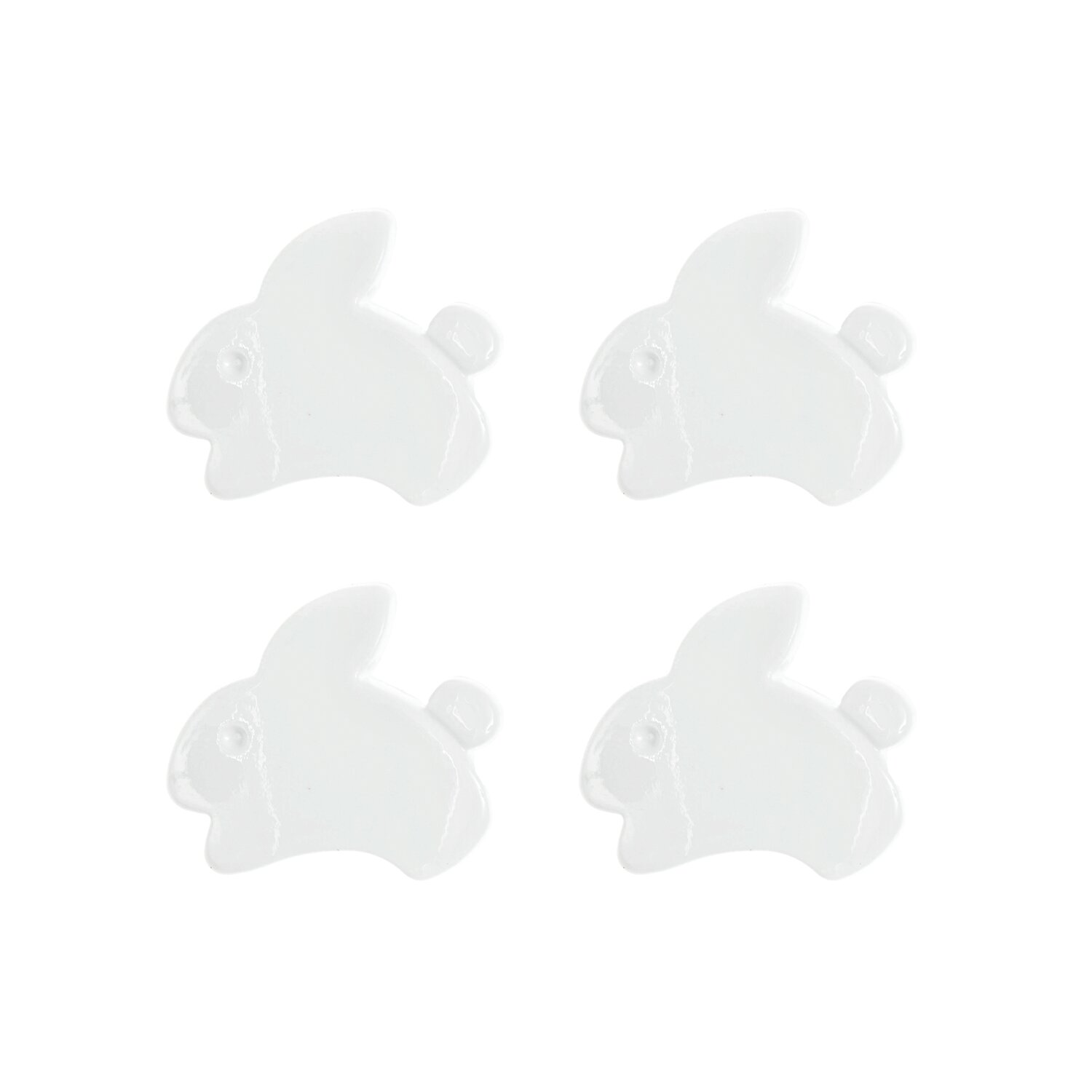 Knöpfe Häschen Weiß 1,5x1,3cm 4 Stück von Rico Design