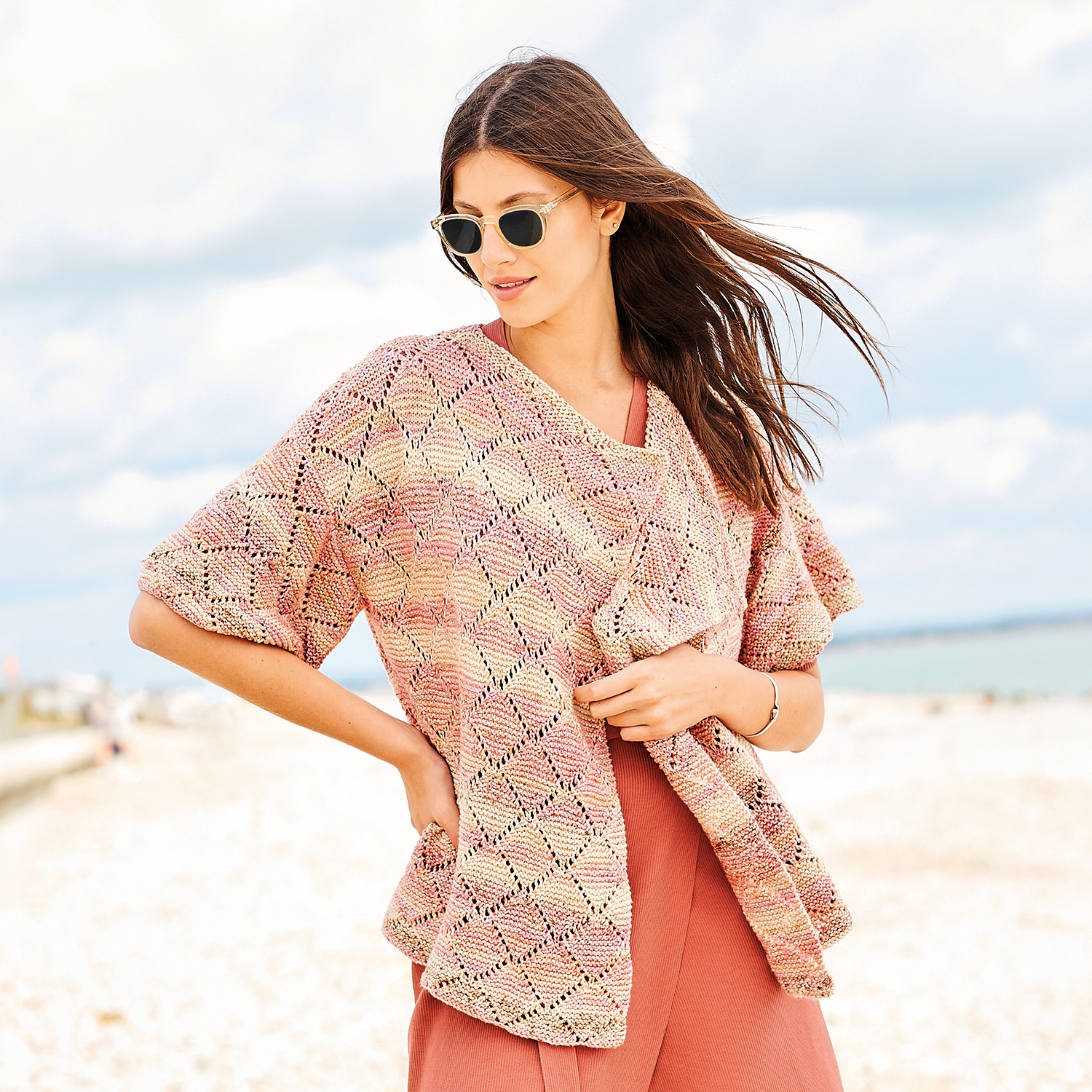 Strickanleitung Jacke aus Fashion Cotton Double Printed dk Strickanleitung Jacke aus Fashion Cotton Double Printed dk