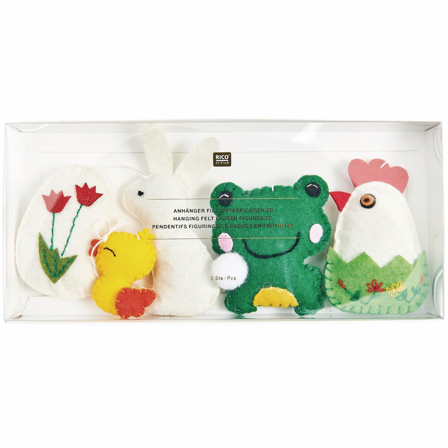 Aufhänger Filz-Osterfiguren 2D 5 Stück von Rico Design