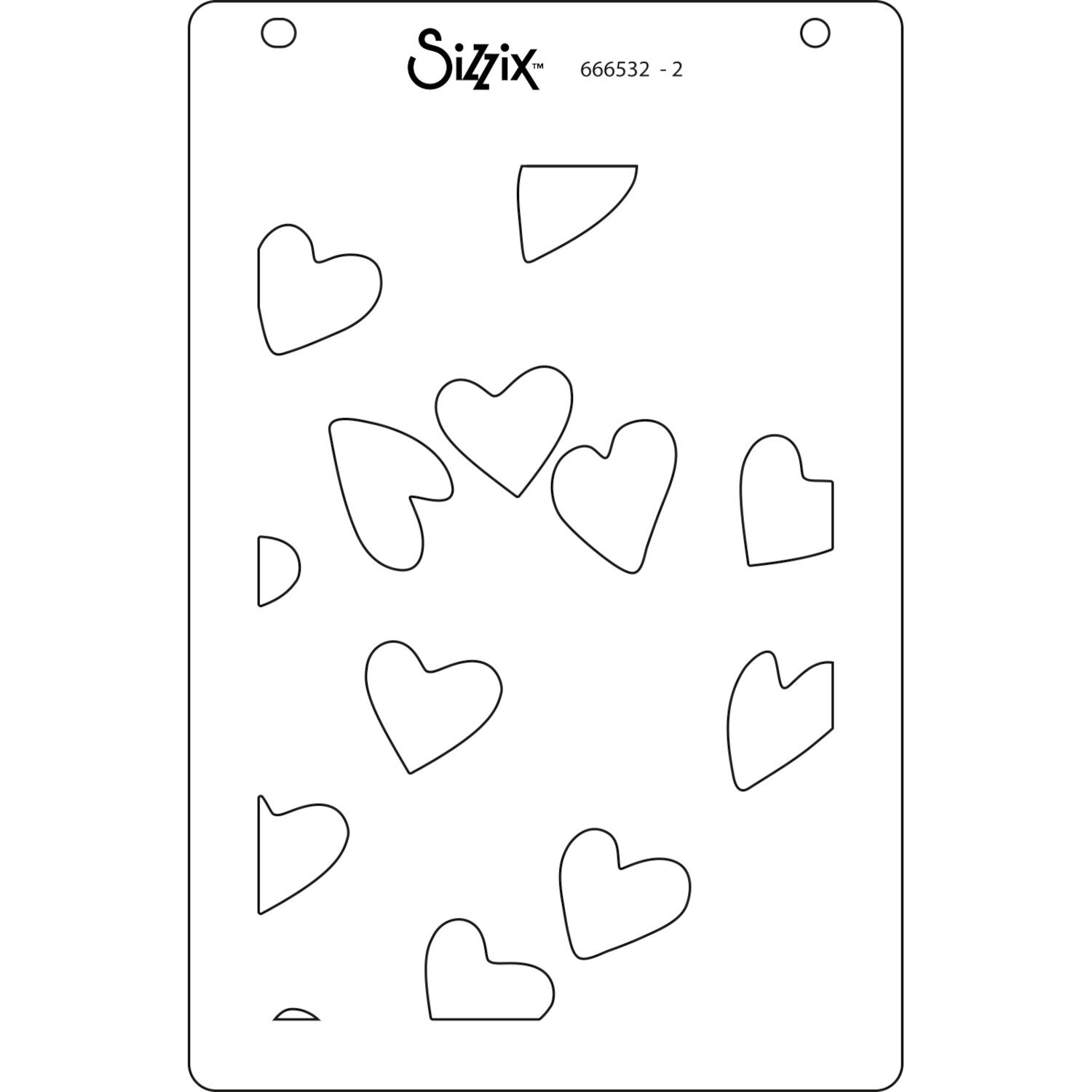 Layered Stencils Mark Making Hearts 4 Stück A6 von idee. Creativmarkt