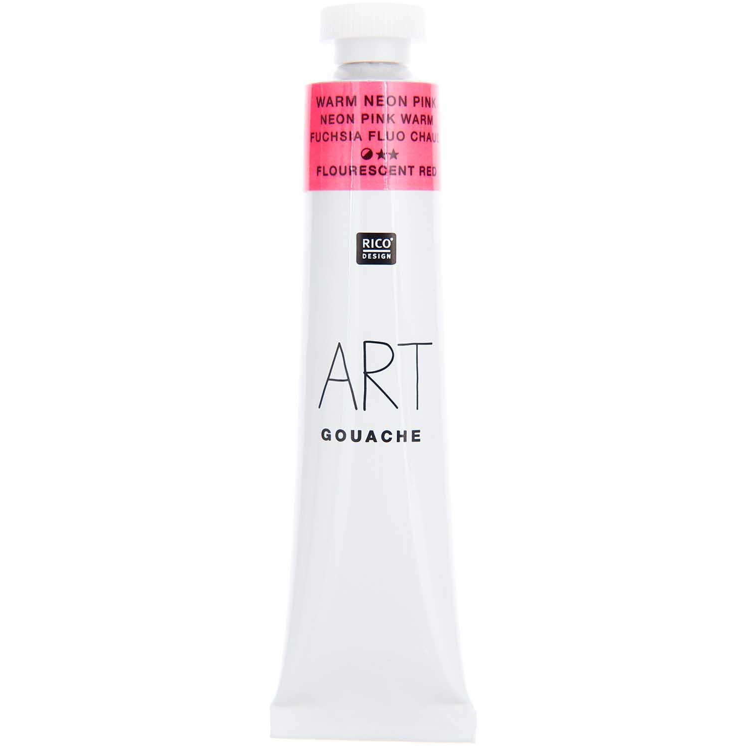 Rico Design ART Gouache 22ml Neon Pink Warm