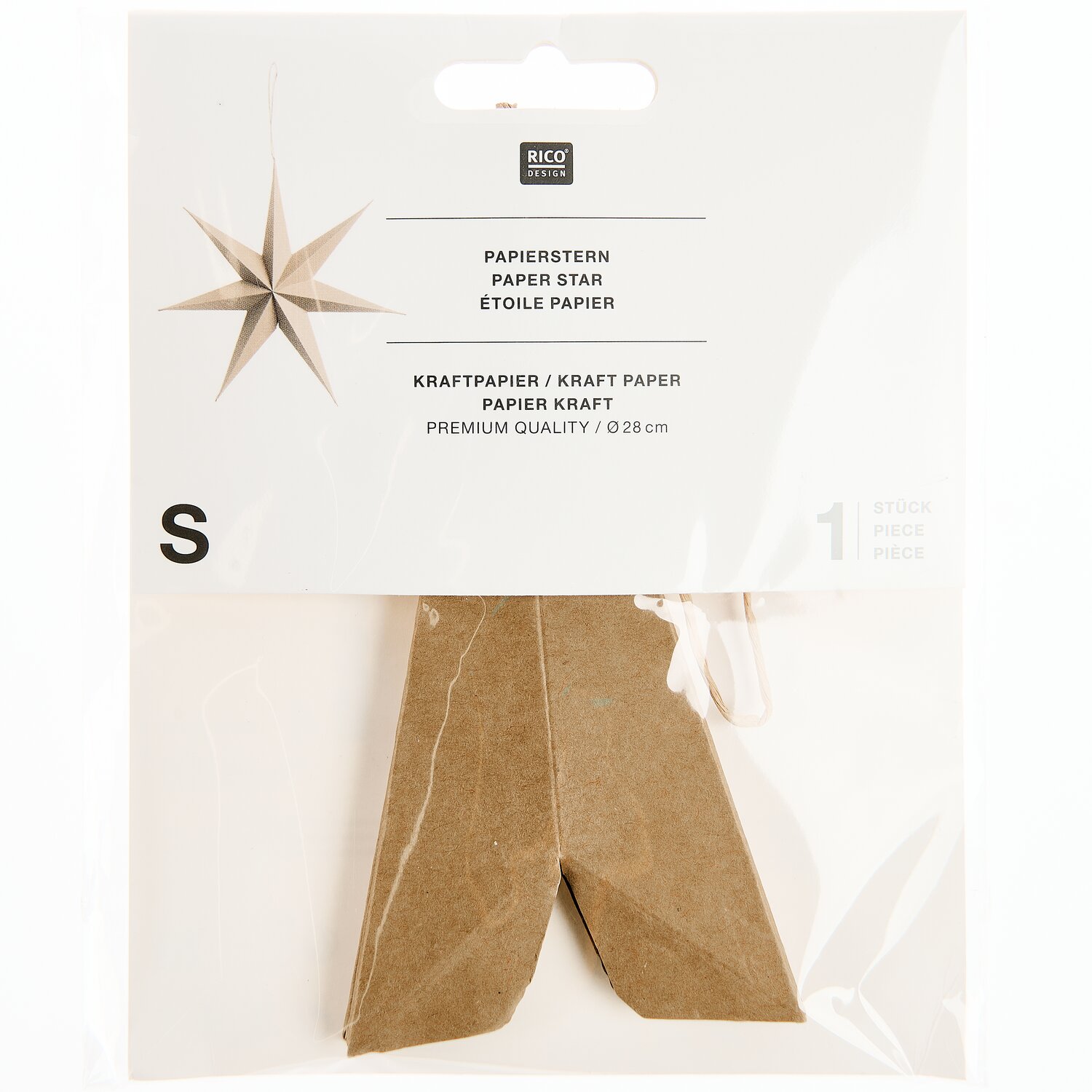 Papierstern Kraftpapier