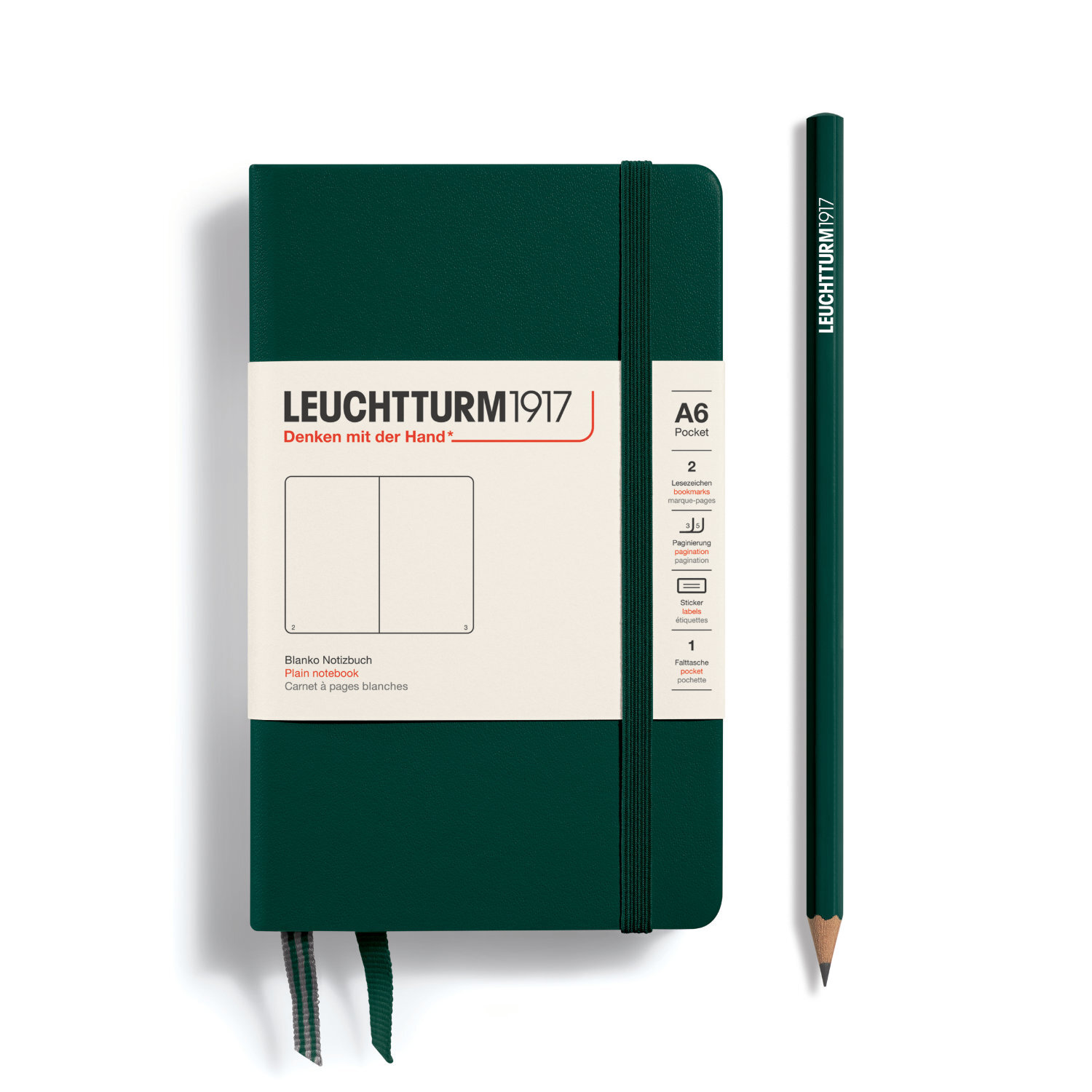 Notizbuch Pocket blanko Hardcover A6