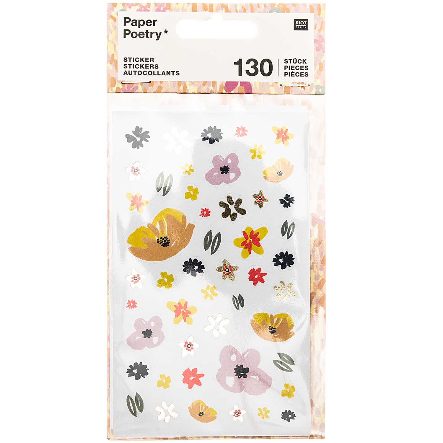 Paper Poetry Sticker Crafted Nature Blumen rosa 130 Stück Paper Poetry Sticker Crafted Nature Blumen rosa 130 Stück