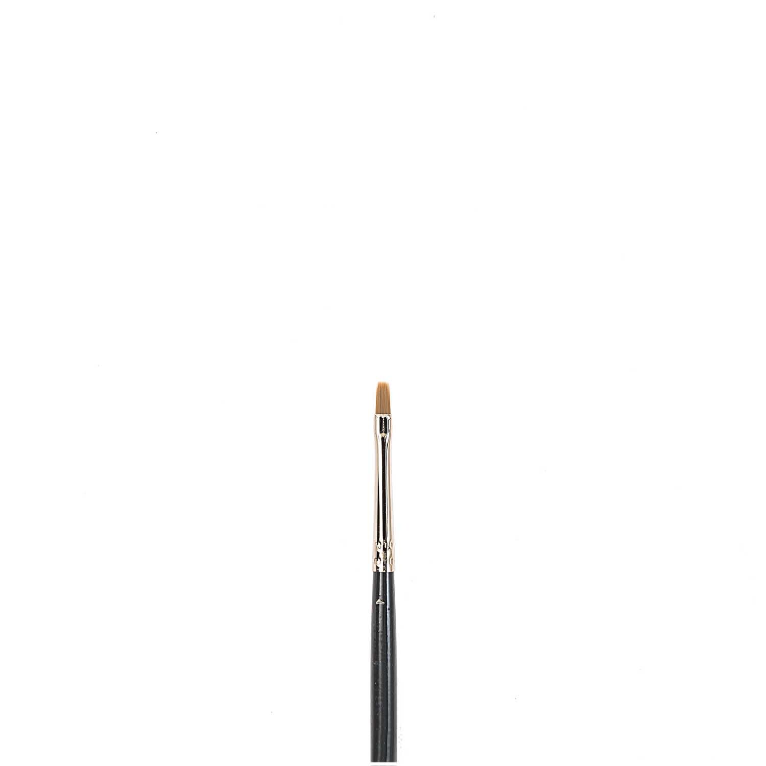 Pinsel Art School Aquarell Synthetic mit flachem grauem Stiel, ideal für präzises Malen.