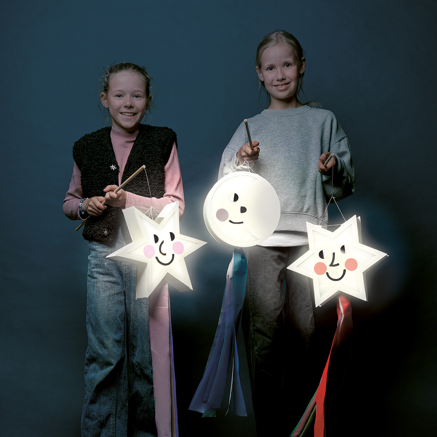 Bastelanleitung Laterne Sterne und Mond von Rico Design