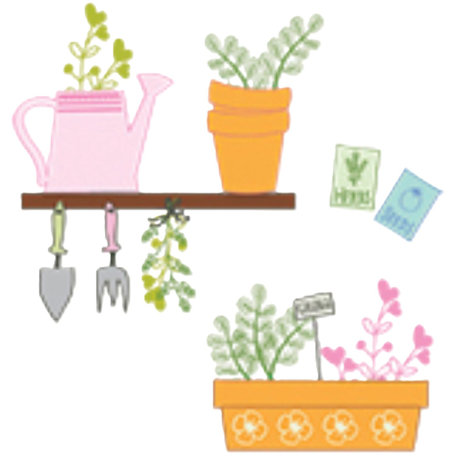 Klarsichtstempel-Set "Greenhouse Finds" 14-teilig von idee. Creativmarkt 