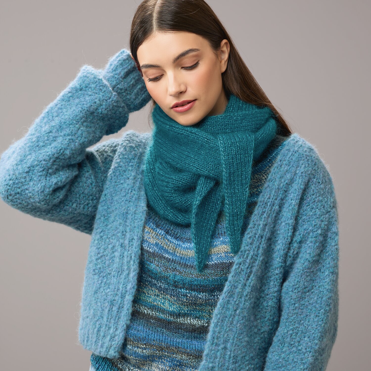 Strickset Dreieckstuch Modell 19 aus Die Neue Masche No. 10 von Rico Design