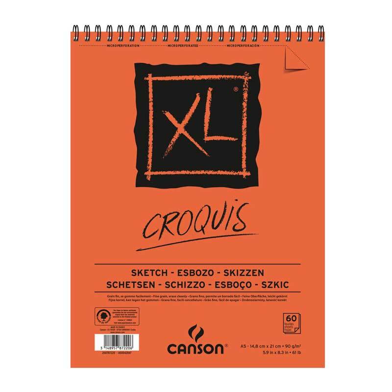 XL Spiralblock Croquis A5 60 Blatt