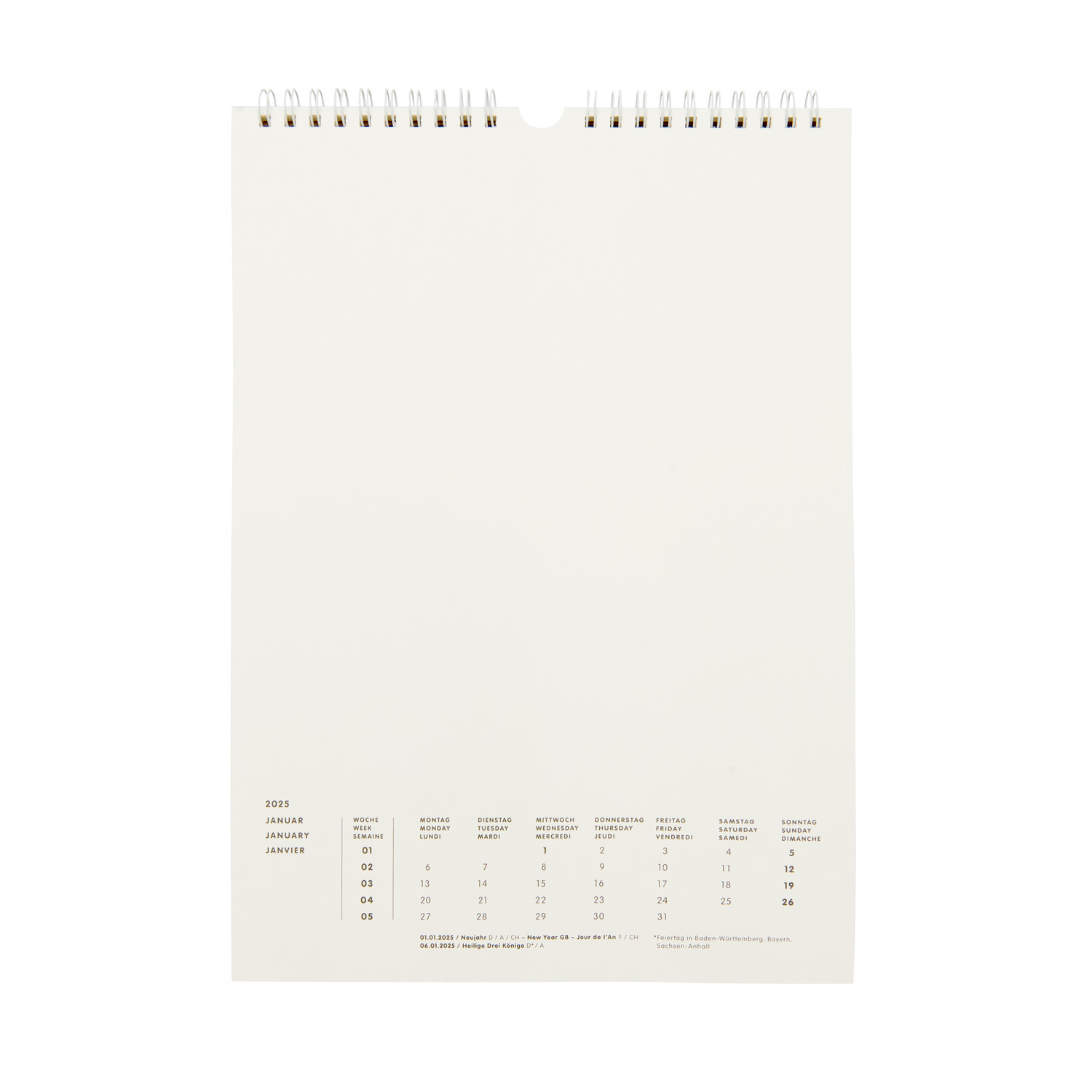 Paper Poetry Kalender 2025 DIN A4 creme von Rico Design Paper Poetry Kalender 2025 DIN A4 creme von Rico Design
