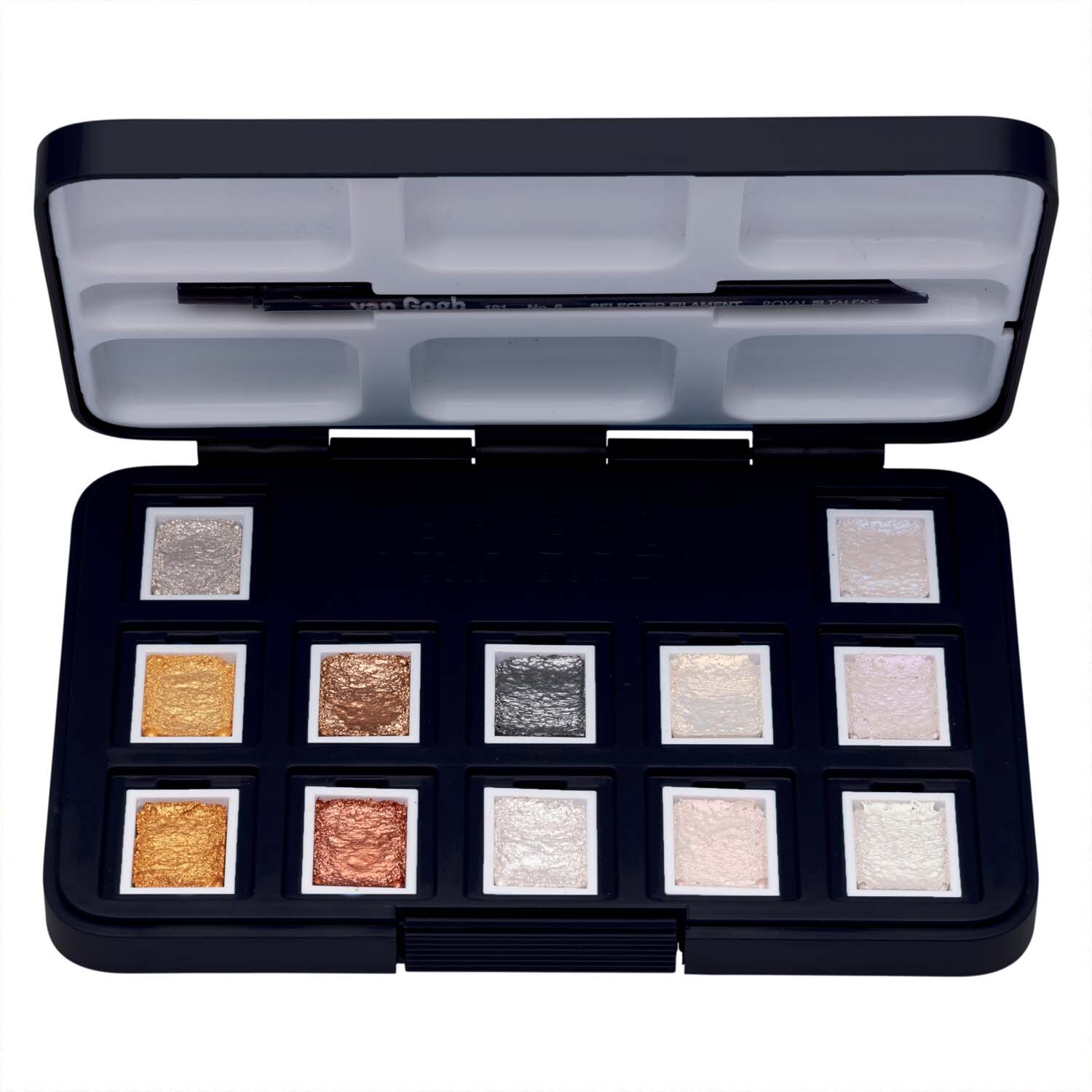 Aquarell Set Metallic Farben 12 Näpfchen Aquarell Set Metallic Farben 12 Näpfchen